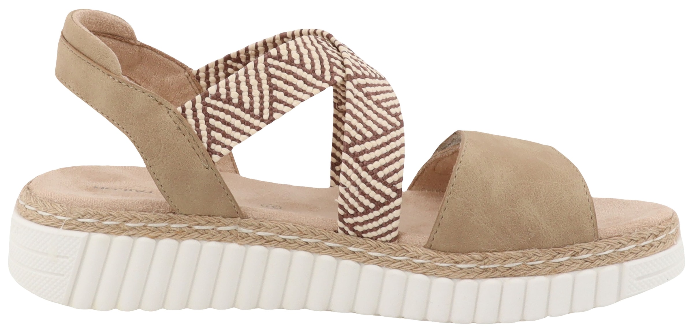 TOM TAILOR Riemchensandale »Senta«  Sandalette, Sommerschuh mit schönem Muster