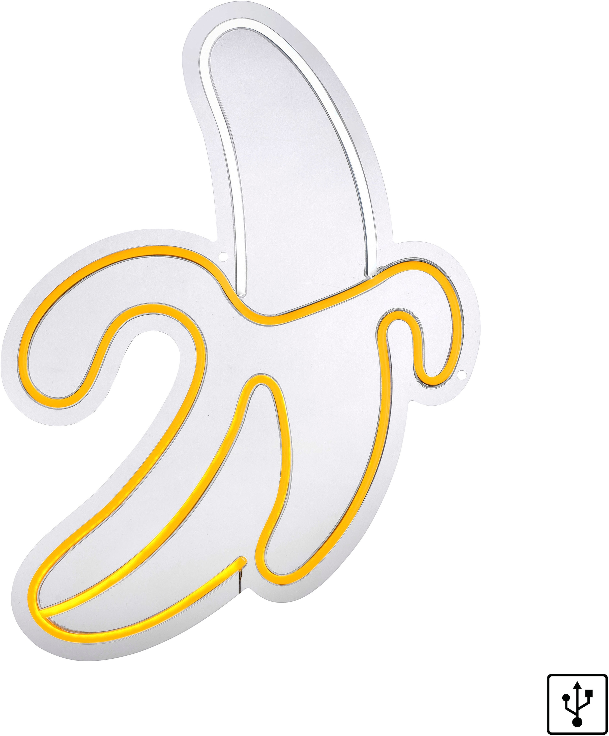 JUST LIGHT LED Wandleuchte »NEON-BANAN«, 1 flammig, Leuchtmittel LED-Board | LED fest integriert