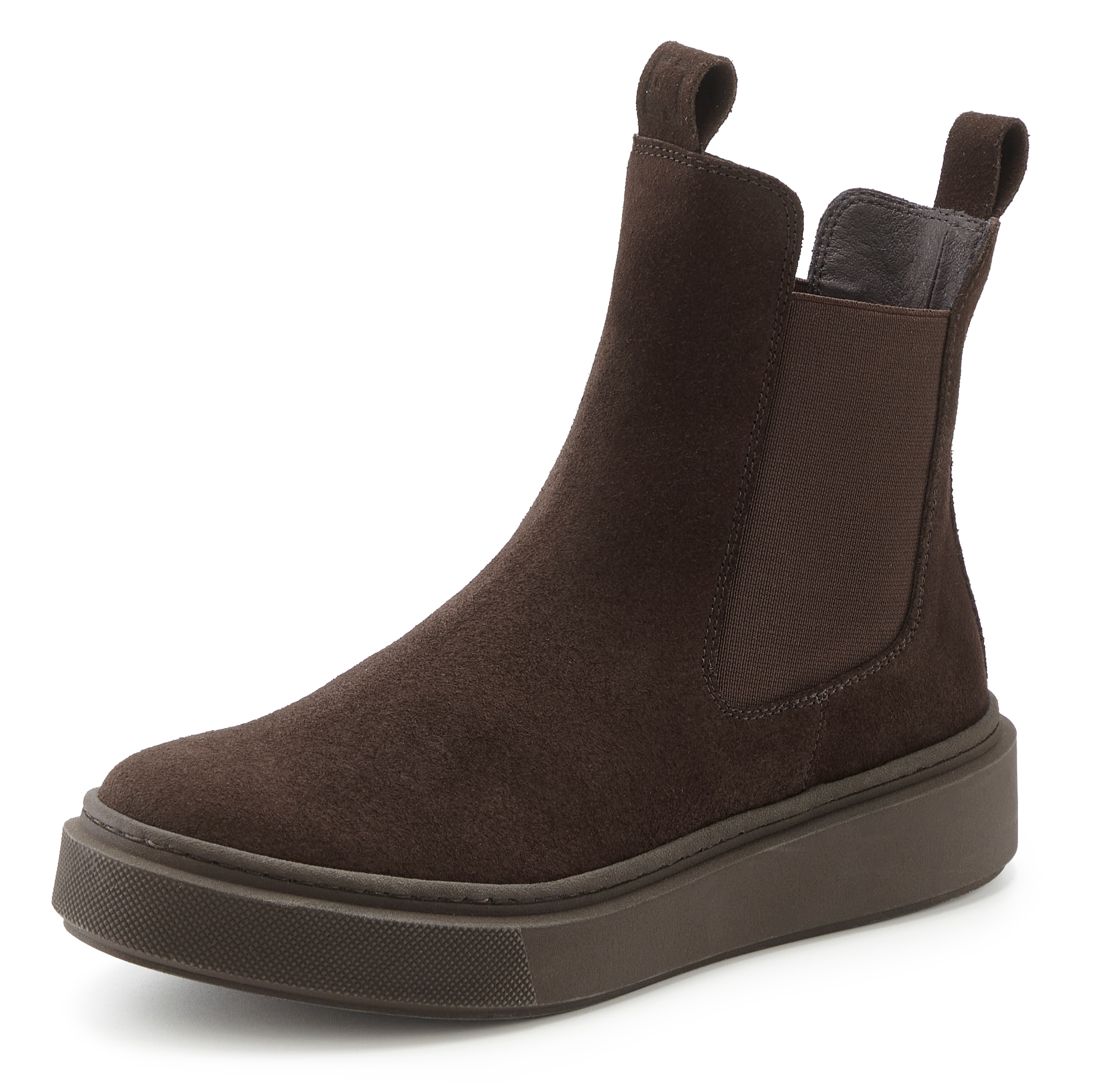 Elbsand Chelseaboots, Gefütterte Stiefelette, Schlupfstiefel aus Leder