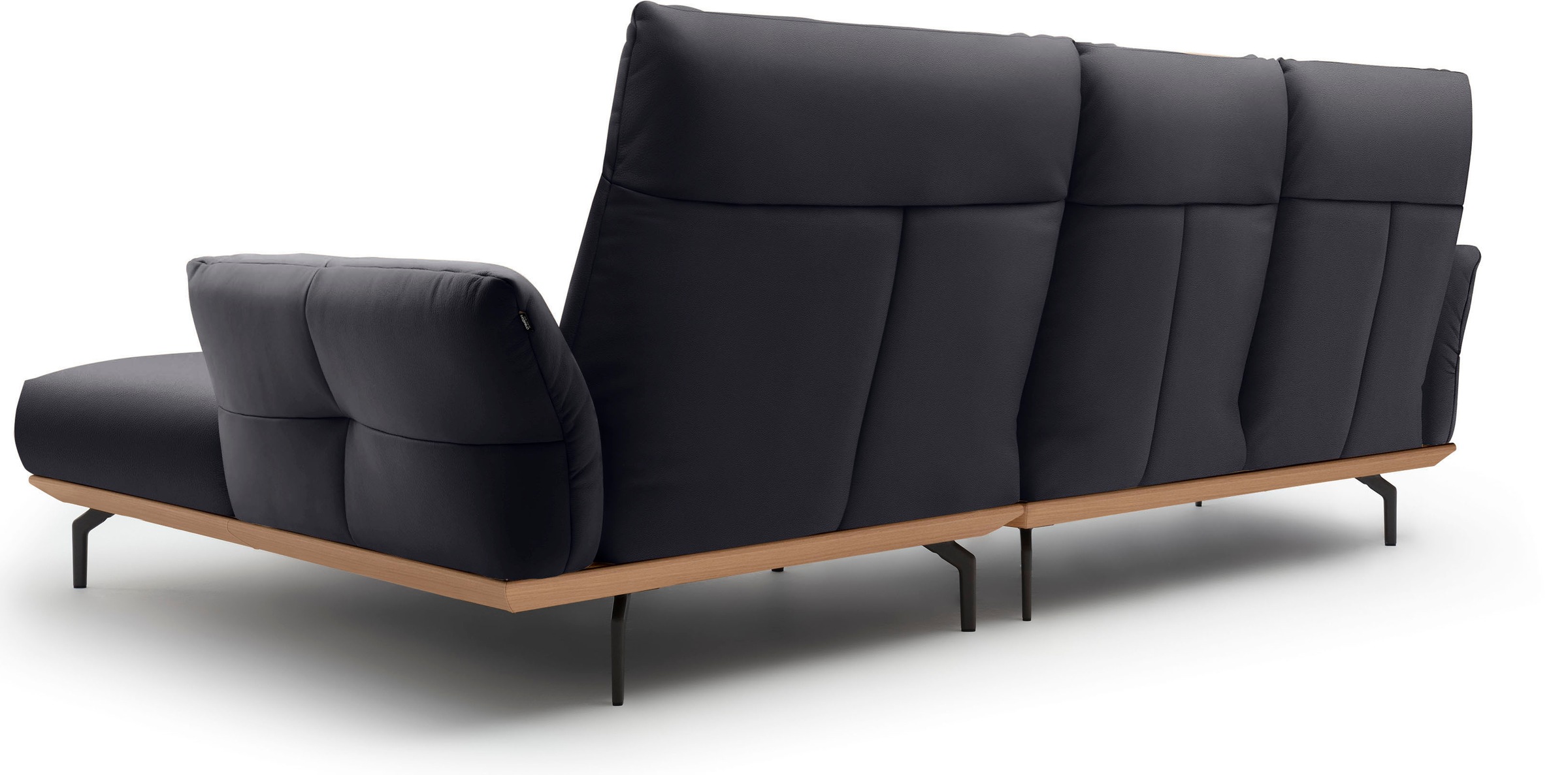 Creation BY ROLF BENZ Ecksofa »CR.460«, Sockel in Eiche, Alugussfüße in umbragrau, Breite 298 cm