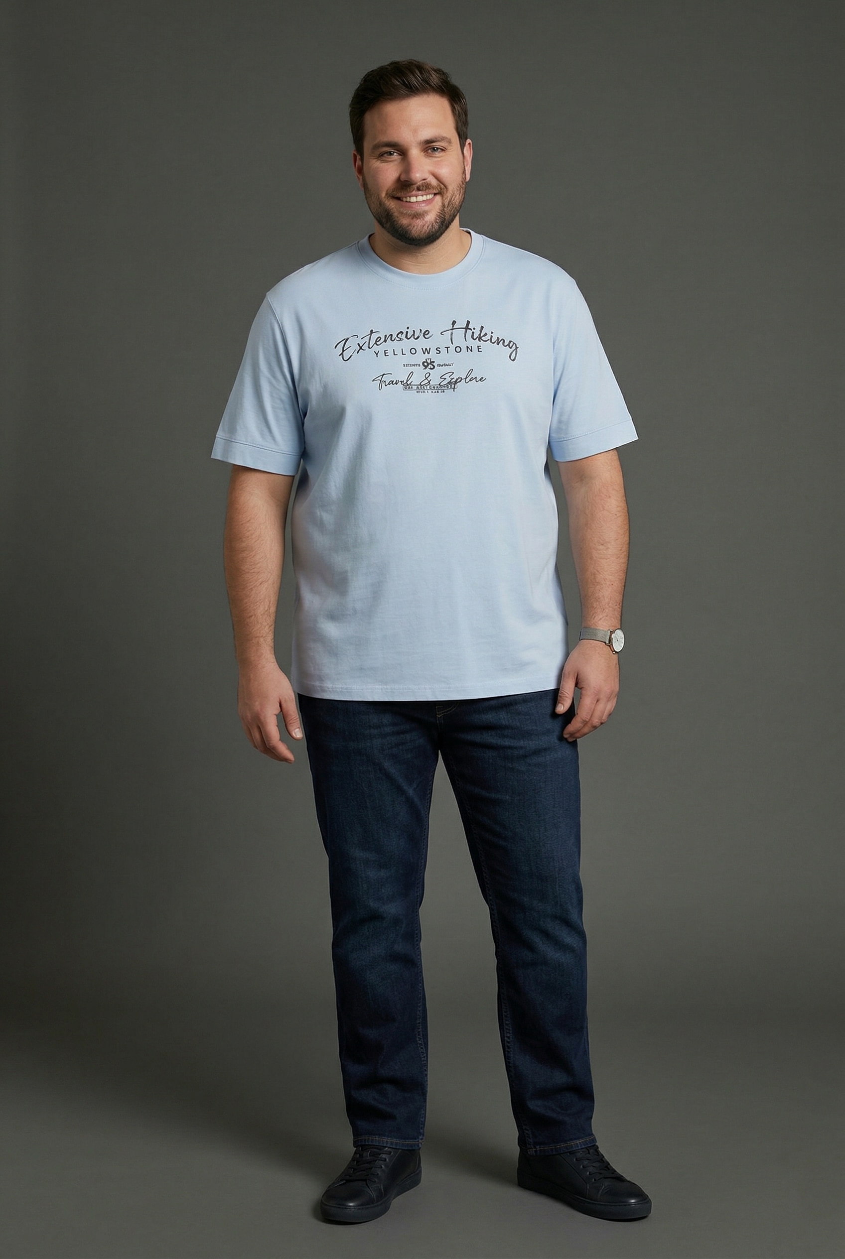Man's World Plus Rundhalsshirt »auch in Grosse Größen bis Gr. 7XL Ärmel-Fit« Regular Fit, Kurzarm, mit Rundhalsausschnitt, bedruckt