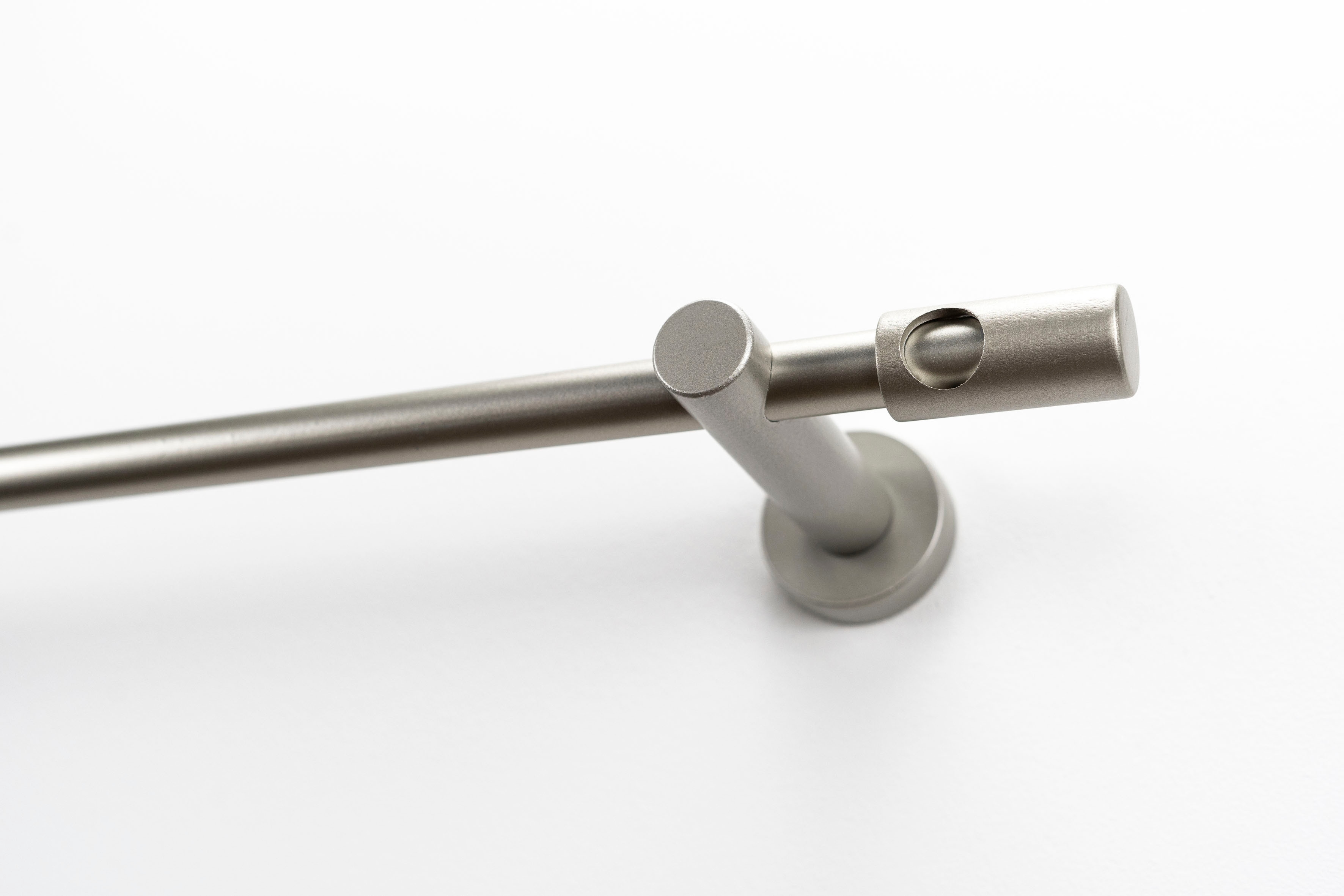 Gardinenstange GARESA, L:400cm Ø:20mm, silber, Holzwerkstoff, Metall, Kinderzimmer, Gardinenstangen, "PANDRI", Vorhanggarnitur, verlängerbar, gerader