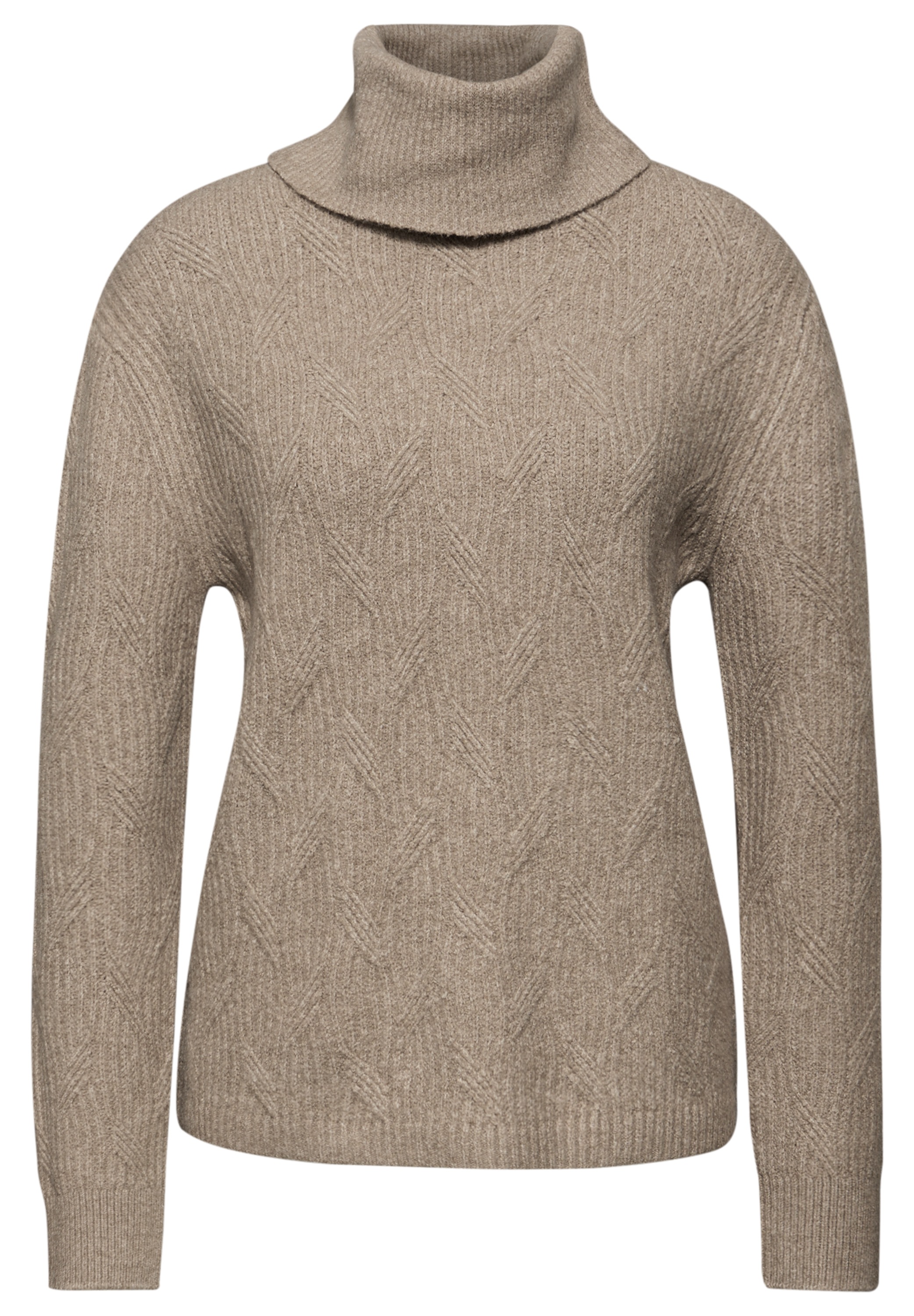 STREET ONE Rollkragenpullover aus Baumwolle mit Stretchanteil