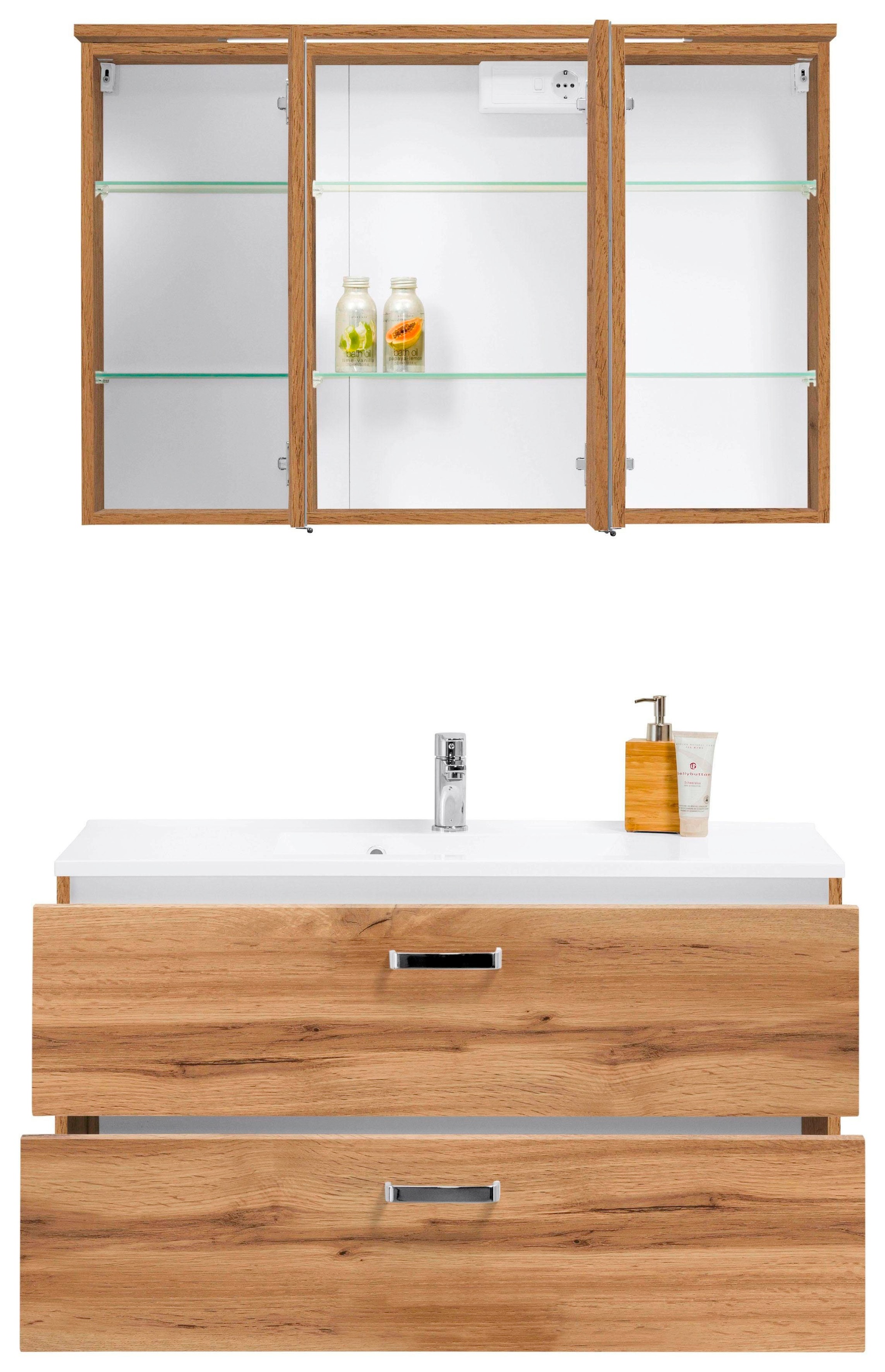 welltime Badmöbel-Set "Ravenna" 2 Stk. tlg. mit Soft-Close Funktion günstig online kaufen