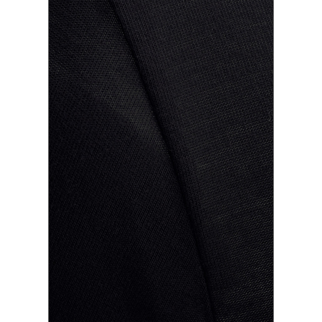 Damenmode Modetrends LASCANA Longshirt, mit Schlitzen an den Ärmeln schwarz