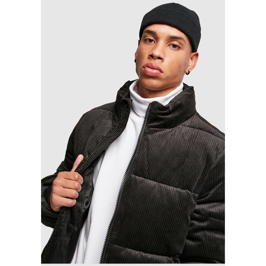 URBAN CLASSICS Winterjacke »Herren Boxy Corduroy Puffer Jacket«, (1 St.), ohne Kapuze