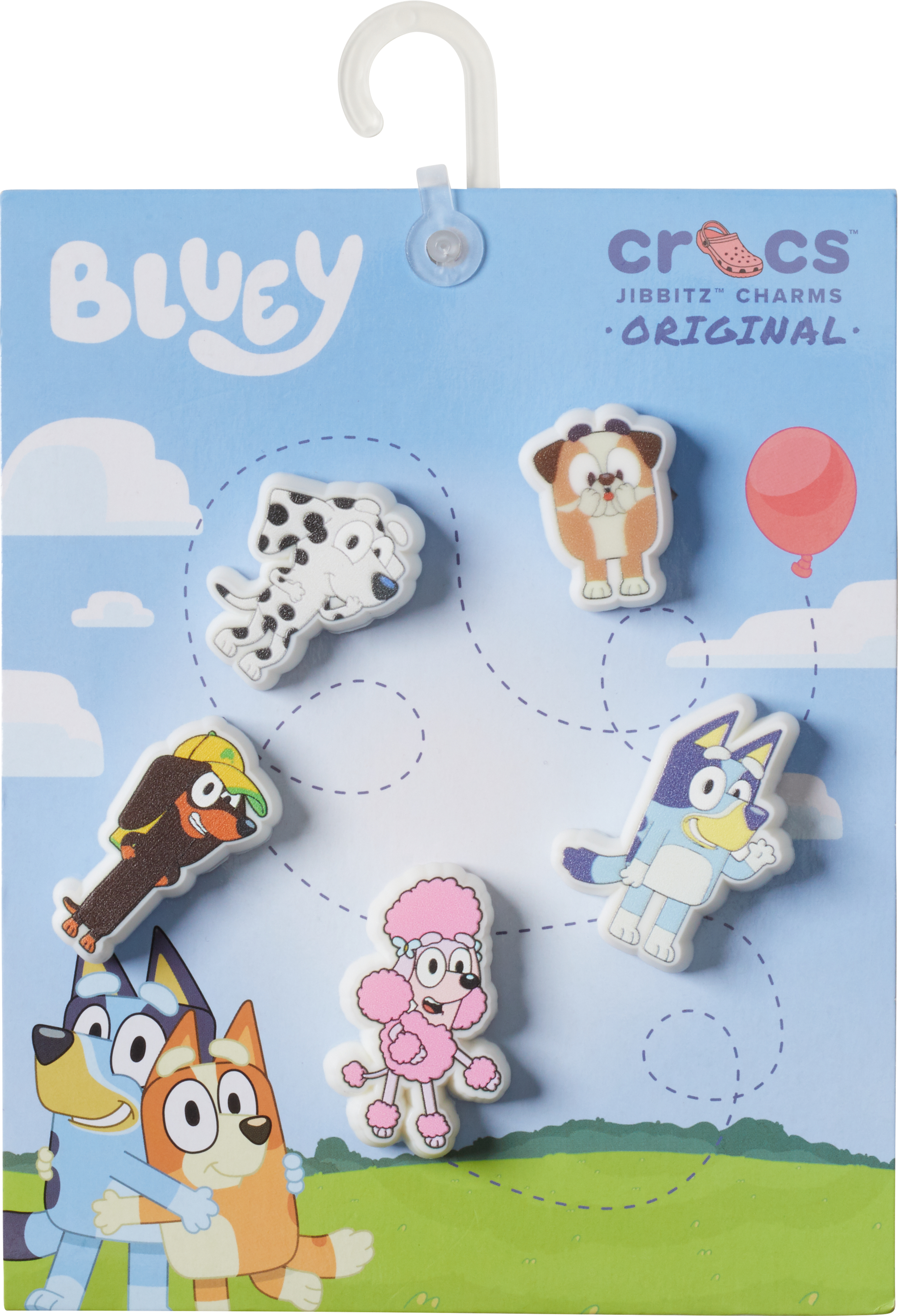 Crocs Schuhanstecker "Jibbitz™ Bluey" Set, Kein Spielzeug. Nicht für Kinder unter 3 Jahren geeignet, 5 Bluey Motive zum Anstecken, Charm, Anstecker für Crocs Schuhe