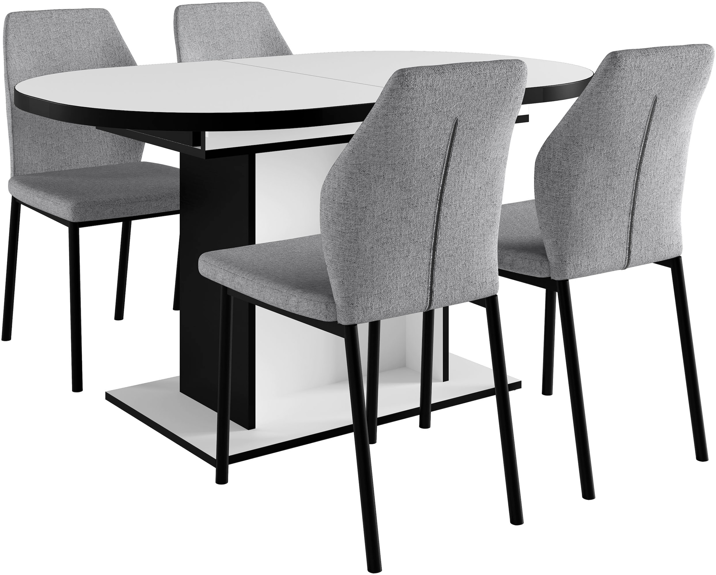OTTO home Essgruppe "Basel, Tischgruppe mit Ausziehtisch", (Set, 5 tlg.), B günstig online kaufen