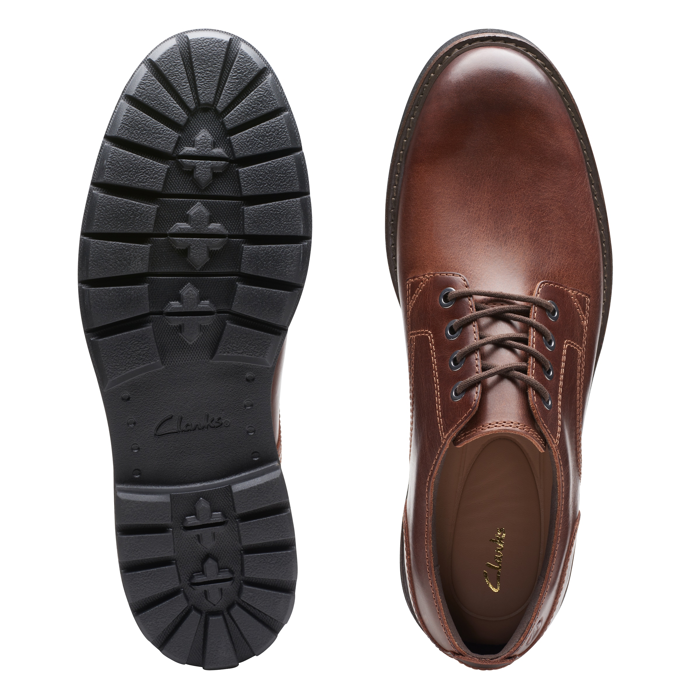 Clarks Schnürschuh »Batcombe Tie«, Schnürschuh, Halbschuh mit Profilsohle