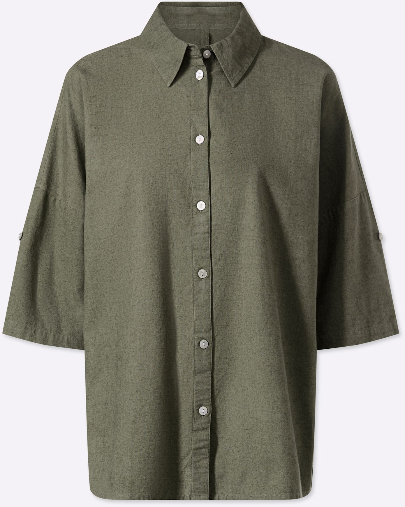 HEINE Shirt Blouse Women's Khaki Size 40 2