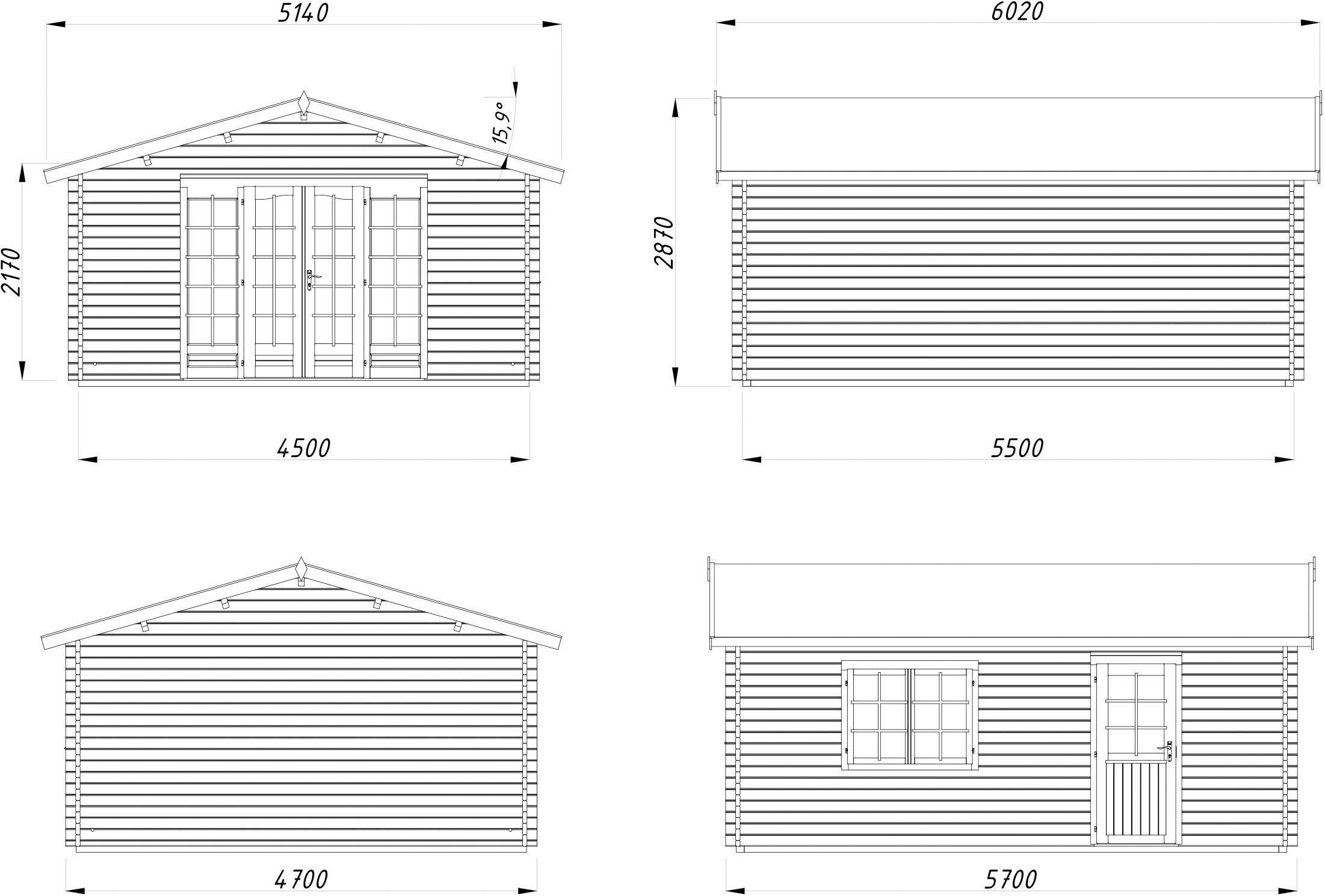 Palmako Gartenhaus »Irene« verschiedene Farben