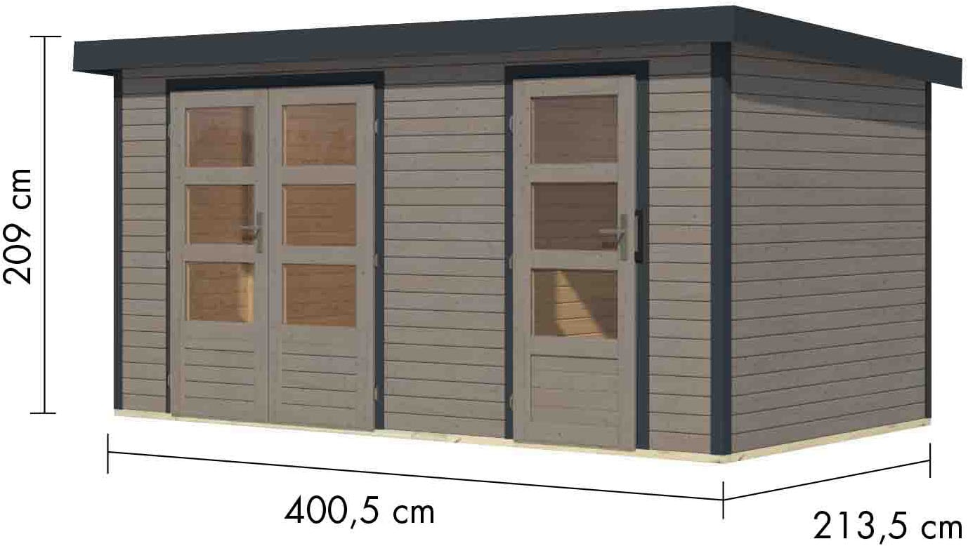 Karibu Gartenhaus »Merkur D«, aus hochwertigen Materialien