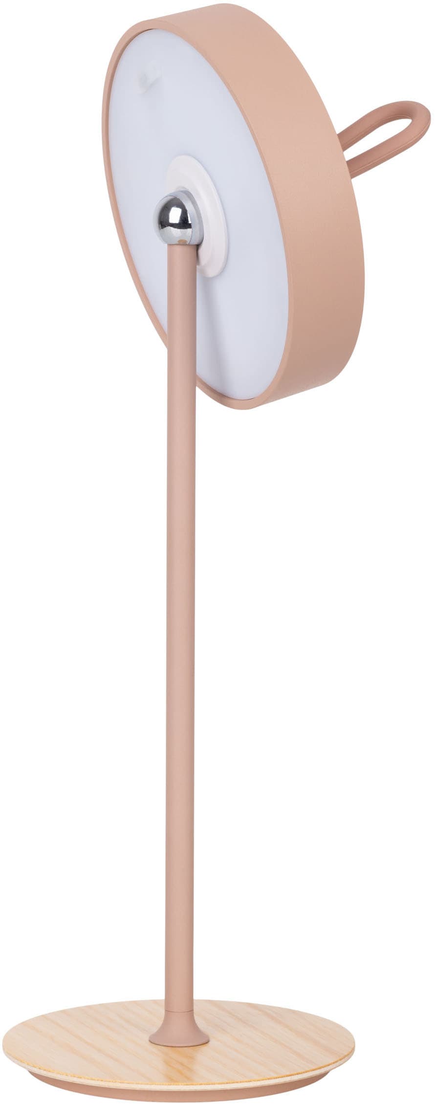 OTTO home LED Tischleuchte »Ellvra mit Holzfuß, abnehmbares Kopfteil als Hängeleuchte verwendbar« LED-Modul 1 Stk. Warmweiß aufladbar, inkl Akku + USB Kabel, Kopfteil magnetisch, abnehmbar, Holz