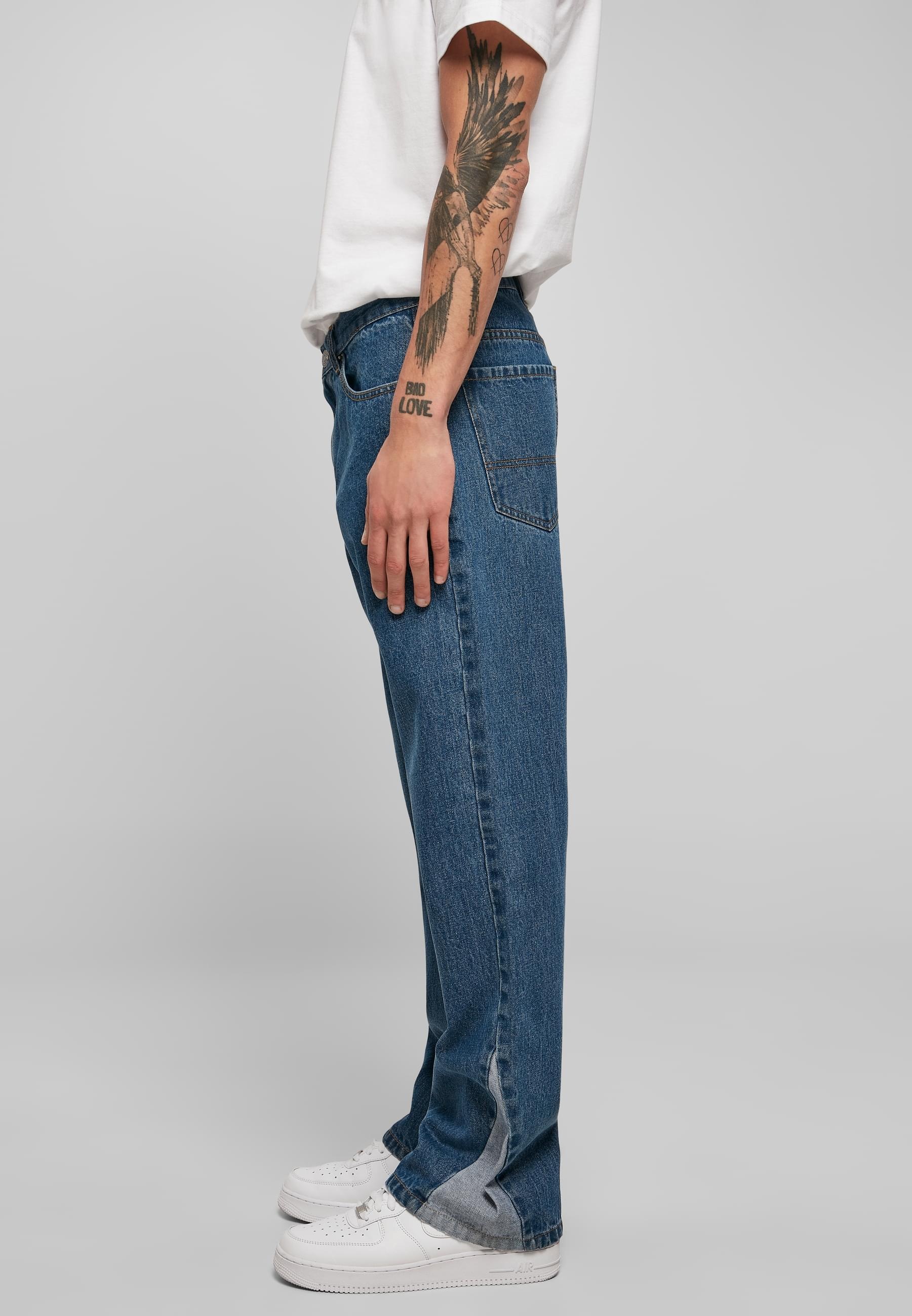 URBAN CLASSICS Bequeme Jeans »Urban Classics Herren Organic Triangle Denim«, (1 tlg.)