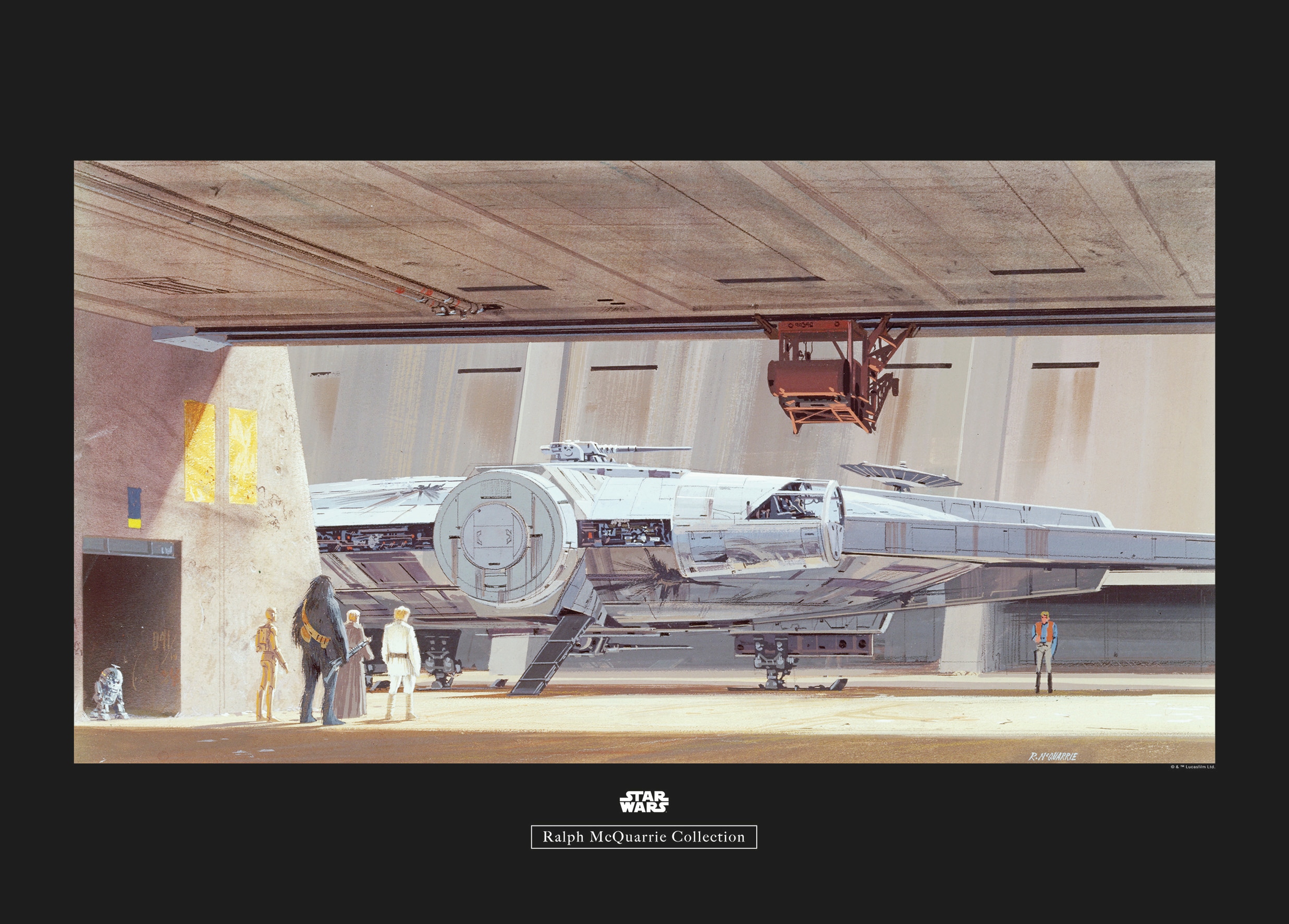 Komar Bild "Star Wars Classic RMQ Mos Eisley Hangar" Star Wars 1 Stk. tlg. Wandbild zur Dekoration im Kinderzimmer - ohne Rahmen