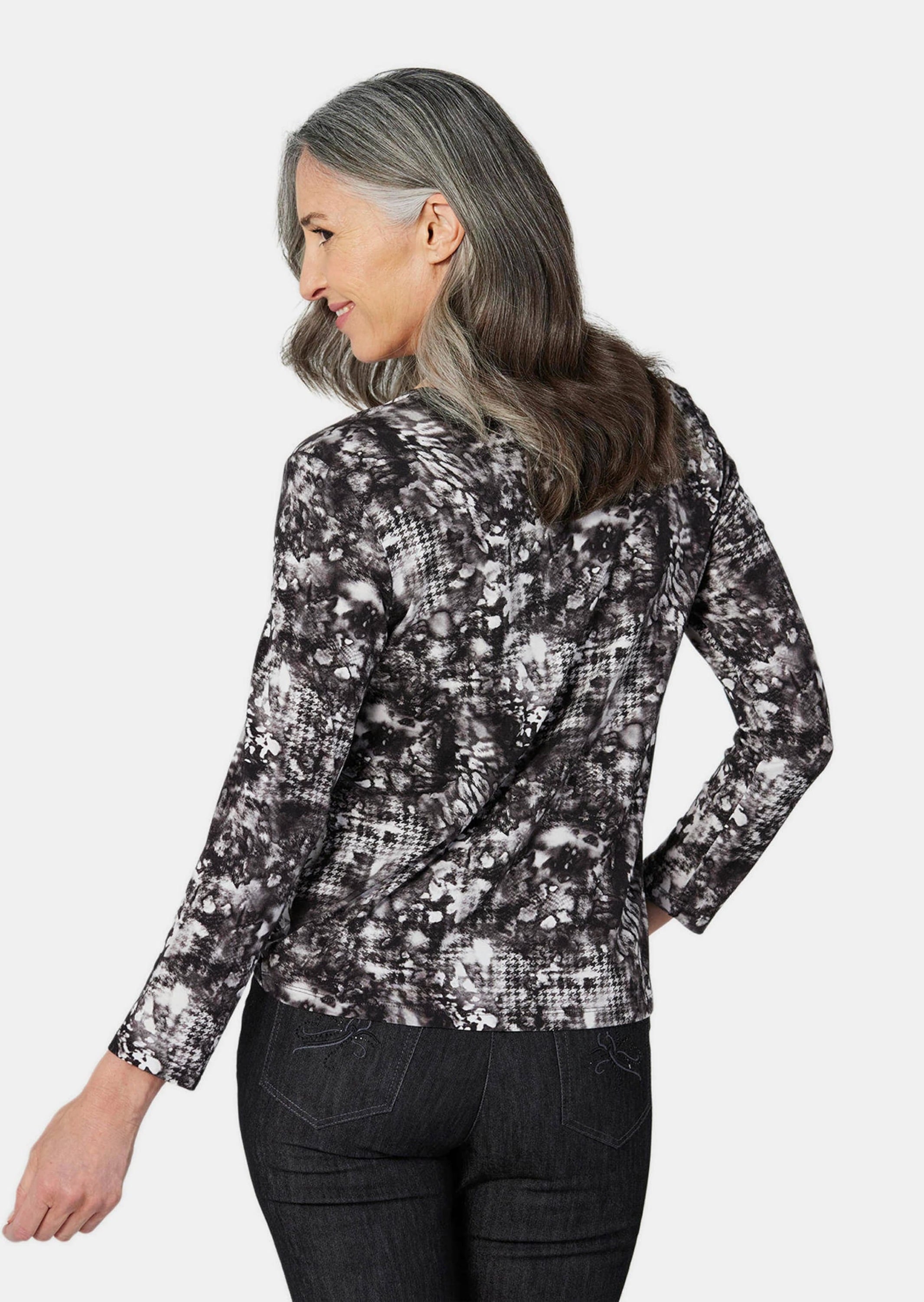 GOLDNER Print-Shirt »Langarmshirt mit Druck«