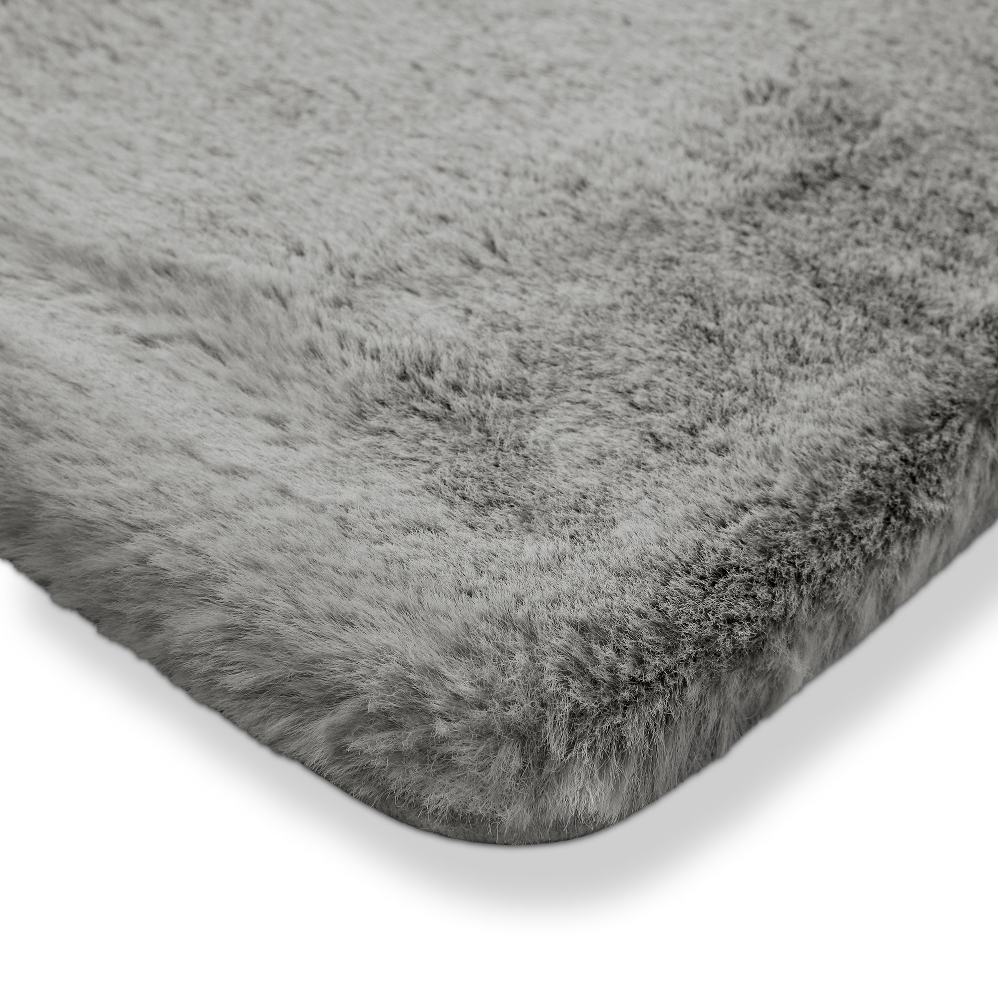 my home Badematte »Lennja«, rutschhemmend beschichtet, fußbodenheizungsgeeignet, Badteppich, getuftet, Uni, antirutsch, flauschig wie Kaninchenfell
