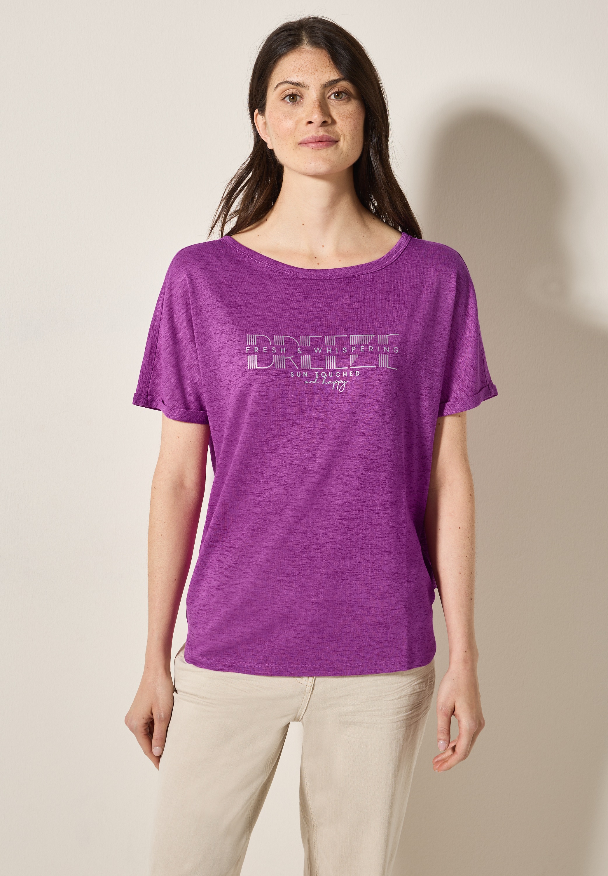 Cecil Print-Shirt, im angenehmen Materialmix günstig online kaufen