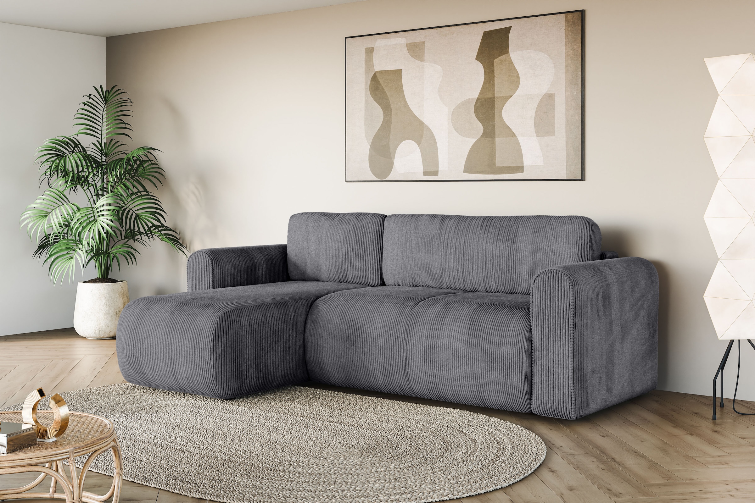 INOSIGN Ecksofa "Zacharia wahlweise Schlafsofa mit Bettkasten, B/T/H 250/16 günstig online kaufen
