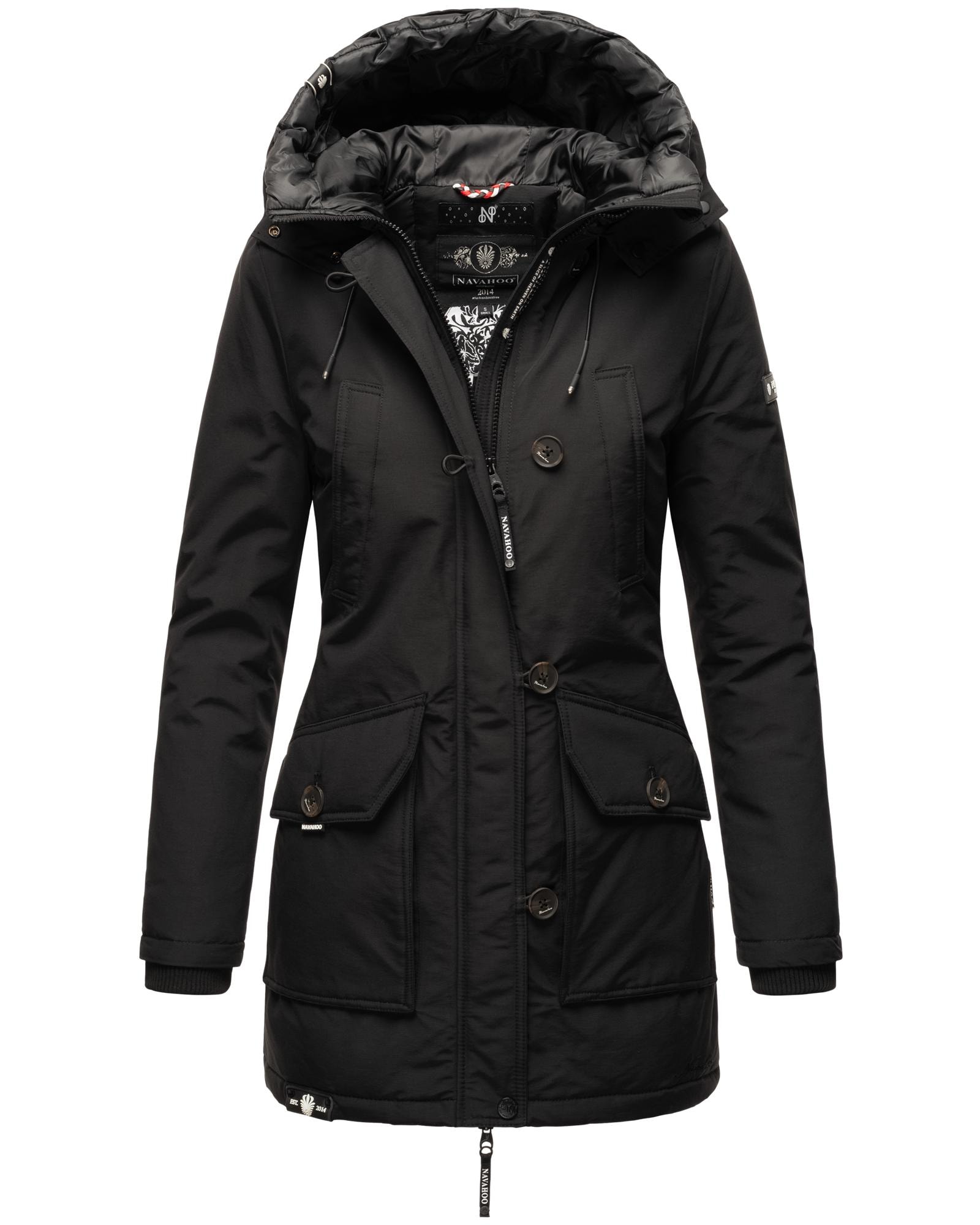 Navahoo Winterjacke »Freezestoorm« mit Kapuze Warm gefütterter Damen Wintermantel