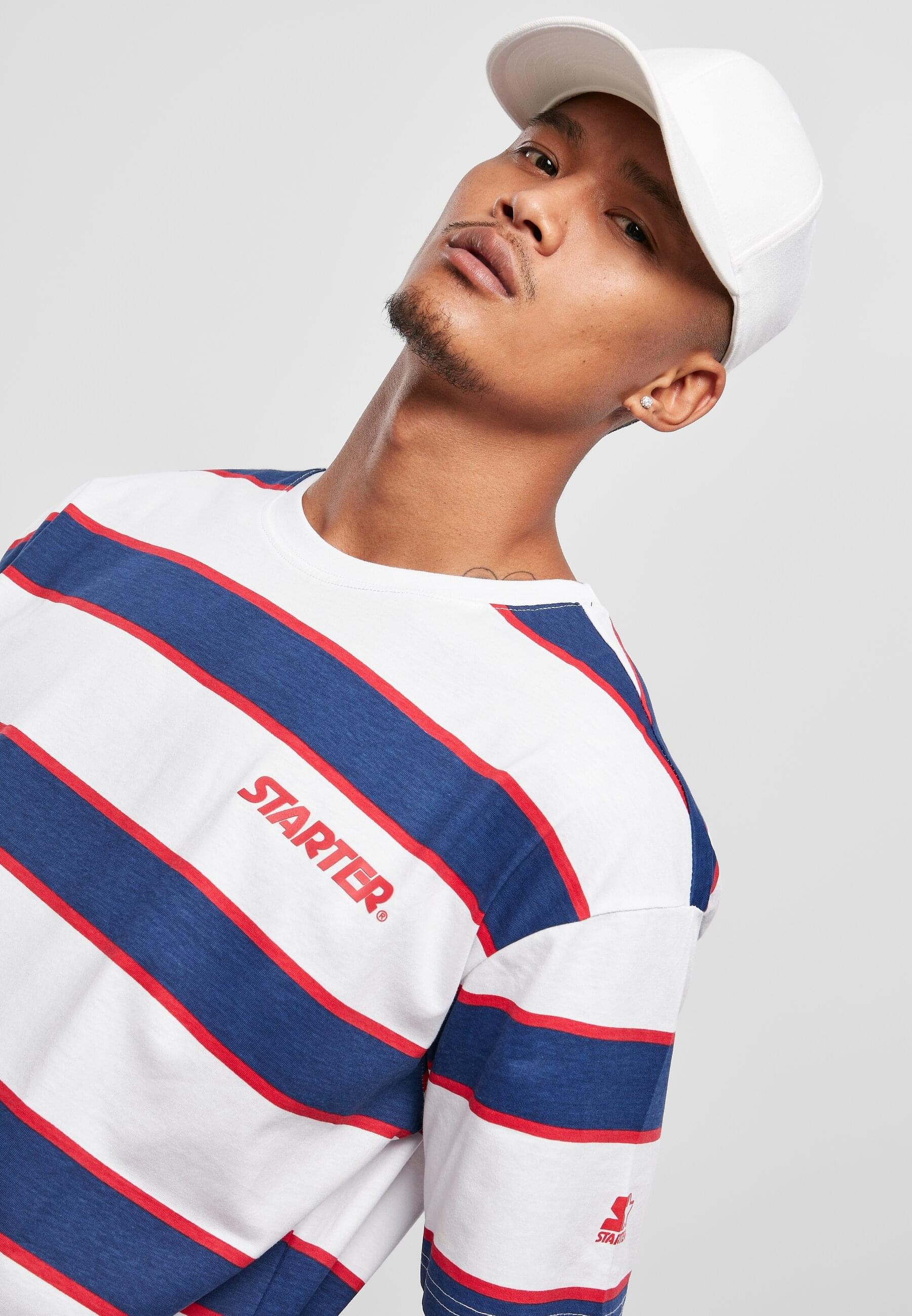 Starter Black Label T-Shirt »Starter Black Label Herren Starter Logo Striped Tee« 1 Stk. tlg.