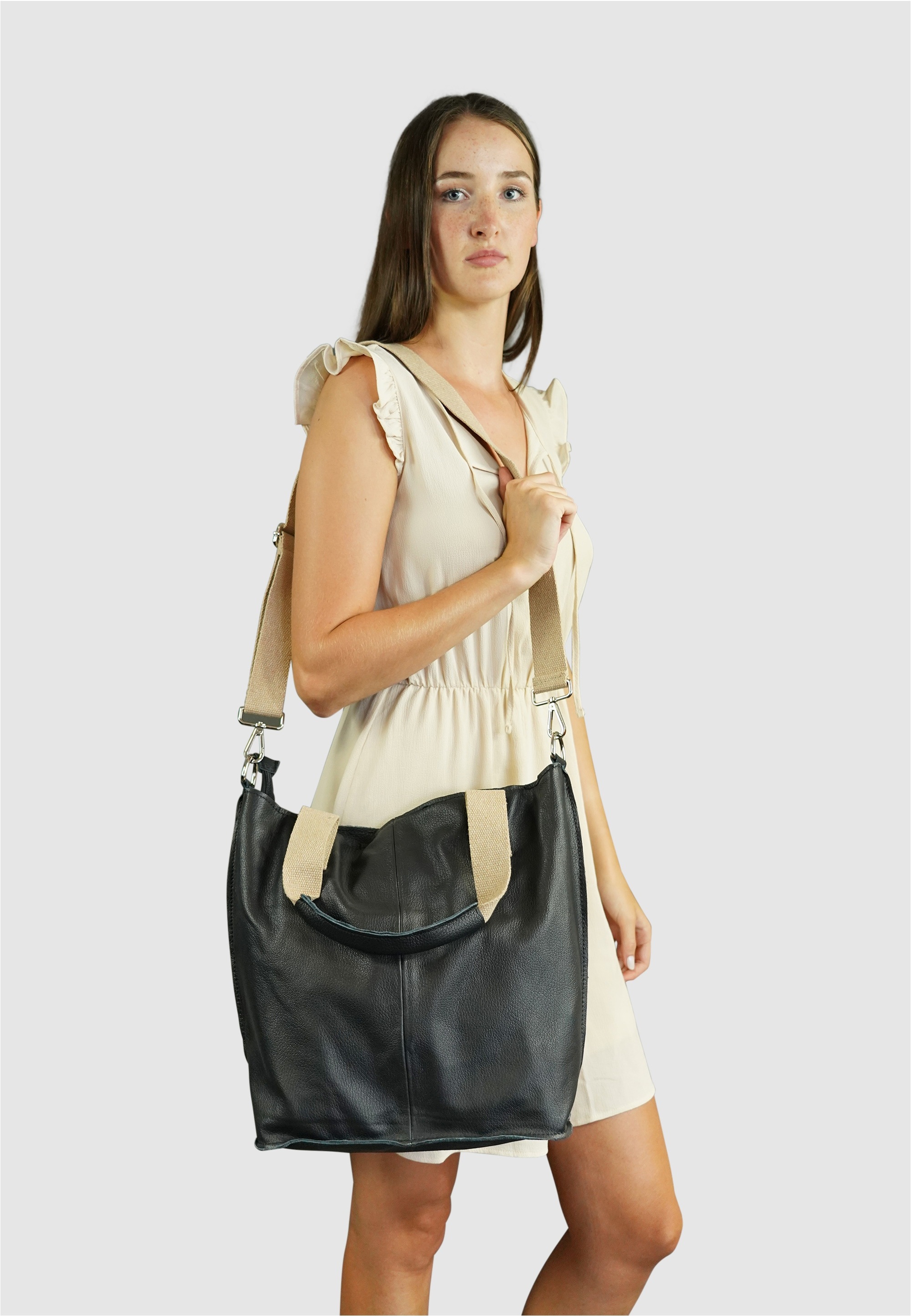 Harpa Henkeltasche »NEVE« aus echtem Leder