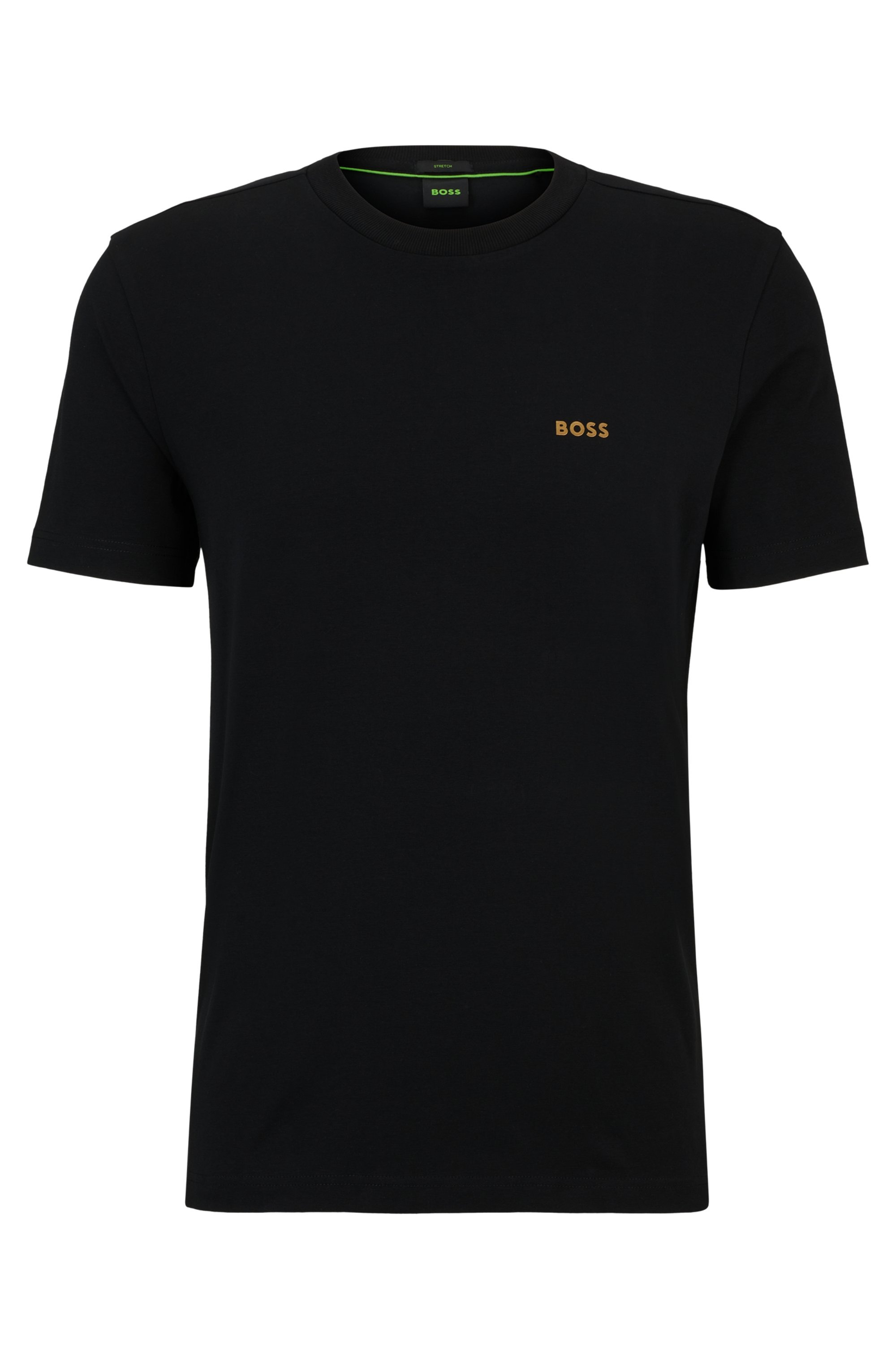 BOSS GREEN Rundhalsshirt »Tee«, mit gummiertem Kontrast-Logo
