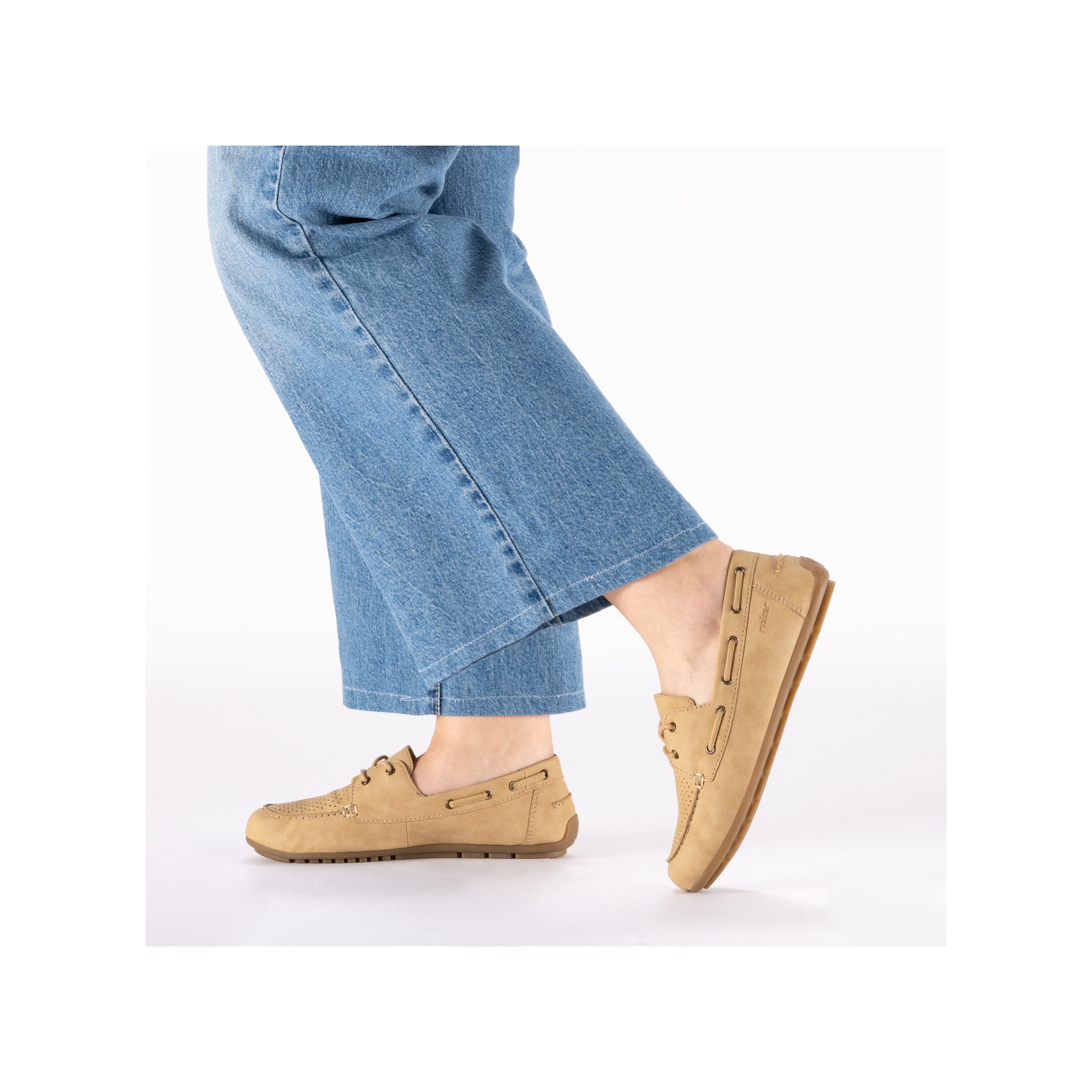 Thumbnail - Rieker Bootsschuh Mokassin, Schnürschuh, Halbschuh mit weicher Innensohle