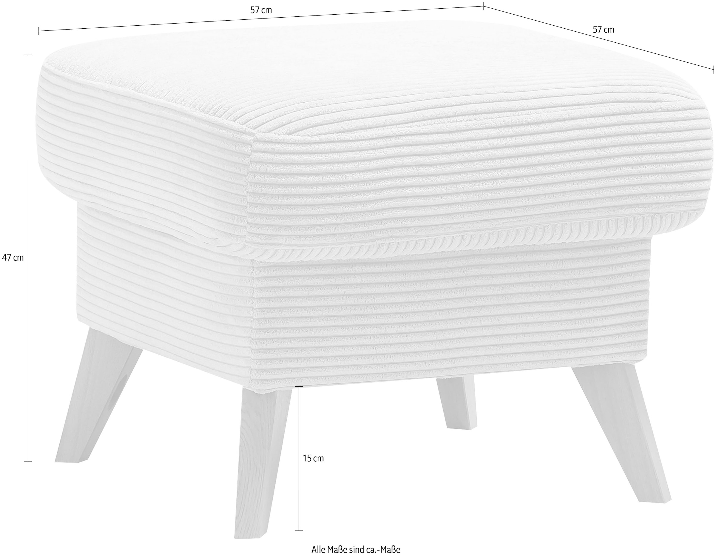 exxpo - sofa fashion Hocker »Samso, kompakte und bequeme Sitzgelegenheit in aktuellem Cord Bezug«