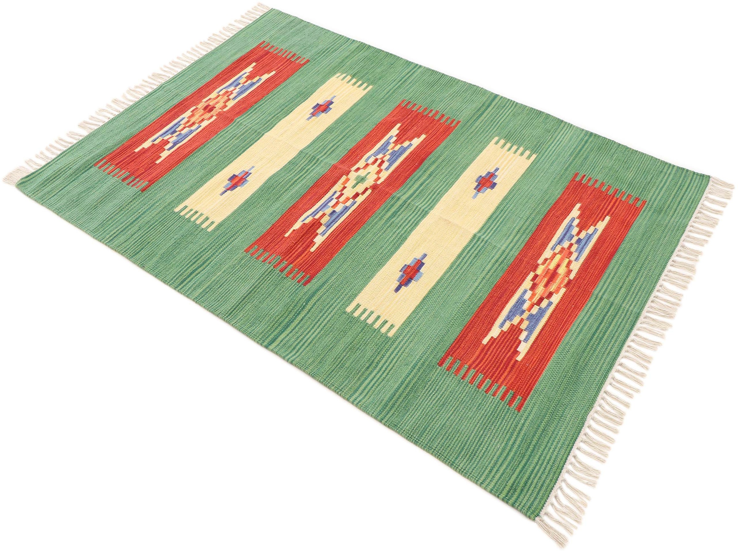 carpetfine Teppich »Kelim Tara«, rechteckig, 5 mm Höhe