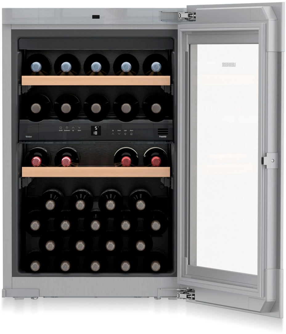 Liebherr Einbauweintemperierschrank »EWTgb 1683 Vinidior«, für 33 St. Standardflaschen á 075l, FreshAir-Aktivkohlefilter, Kindersicherung