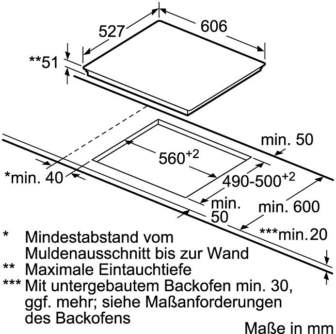 BOSCH Flex-Induktions-Kochfeld, schwarz, B:60,6cm H:5,1cm T:52,7cm, Kochfelder, PerfectFry-Sensor für automatische Temparaturüberwachung 3