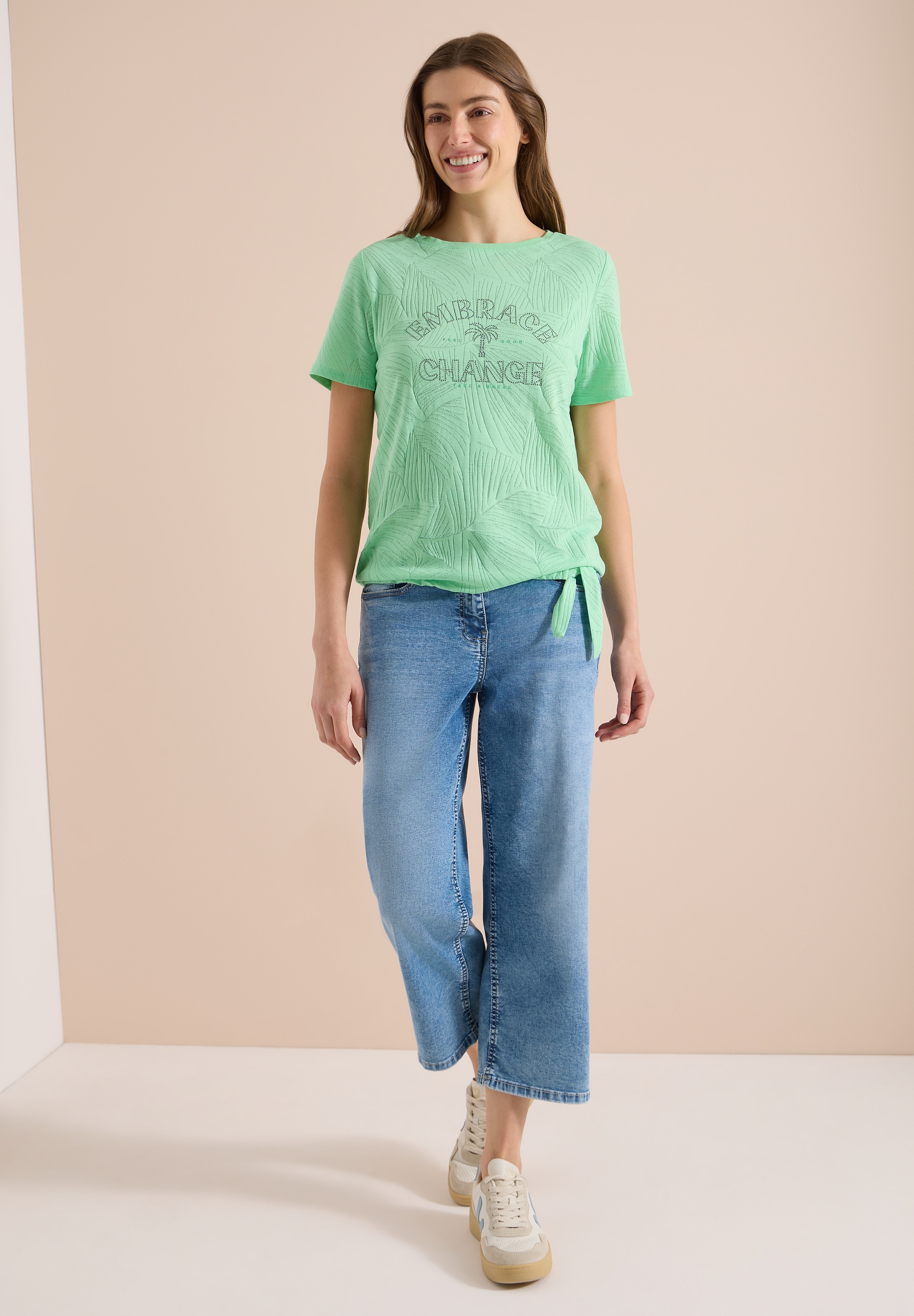Cecil T-Shirt mit U-Boot-Ausschnitt