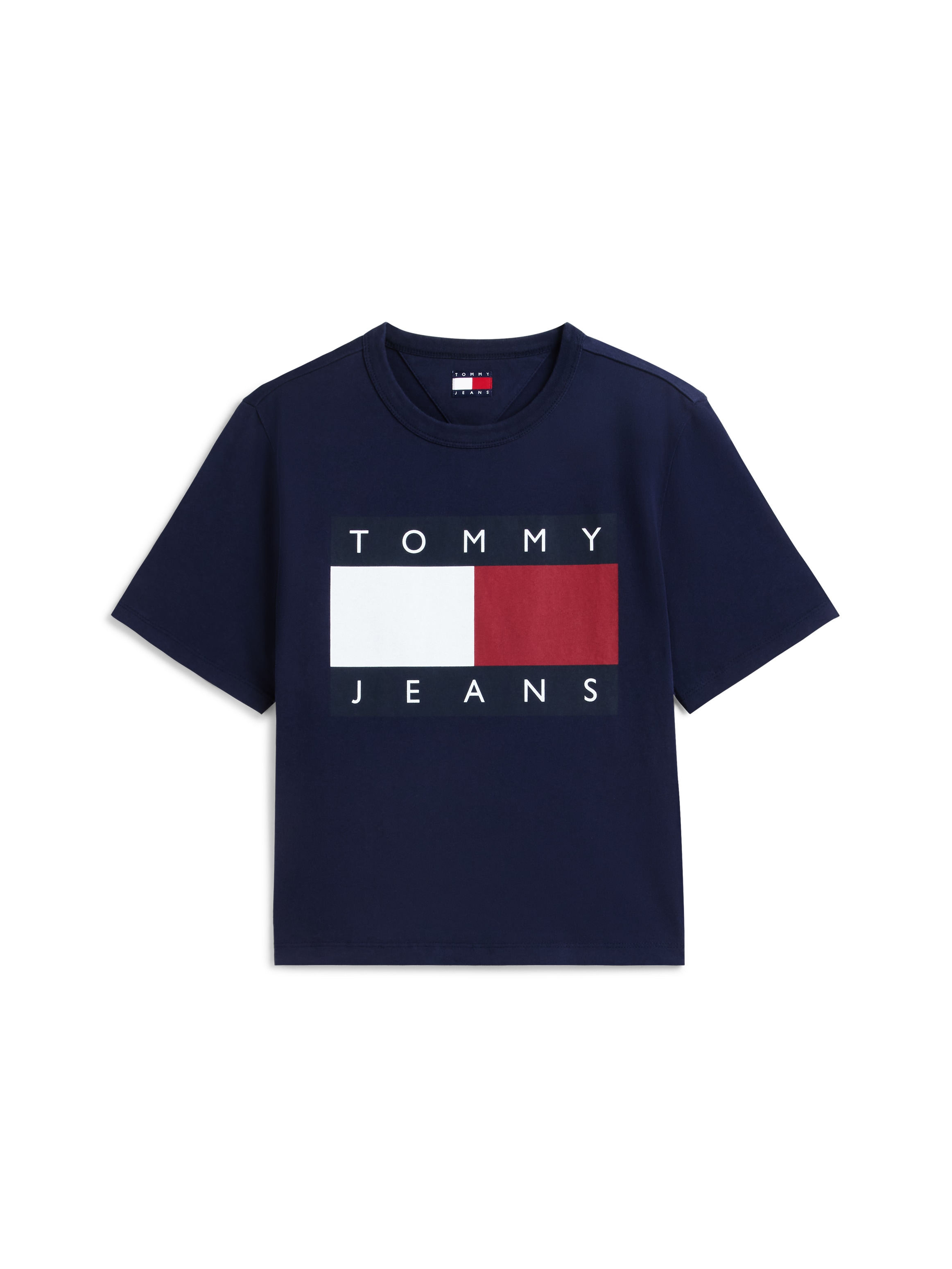 Tommy Jeans Rundhalsshirt »TJW BXY FLAG SS TEE EXT« Baumwolle