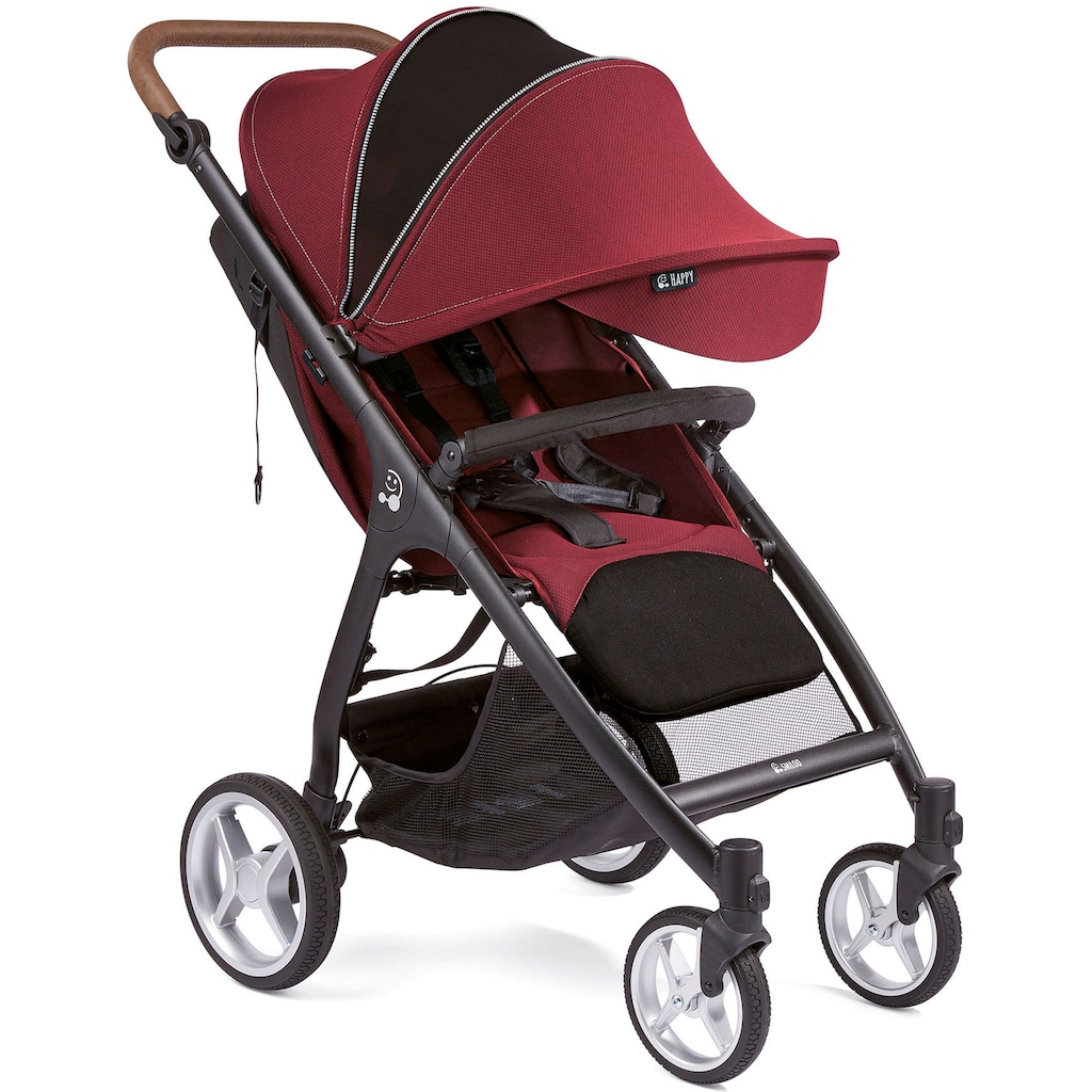 Gesslein Kinder-Buggy »Smiloo Happy +, schwarz/tabak, maroon rot«