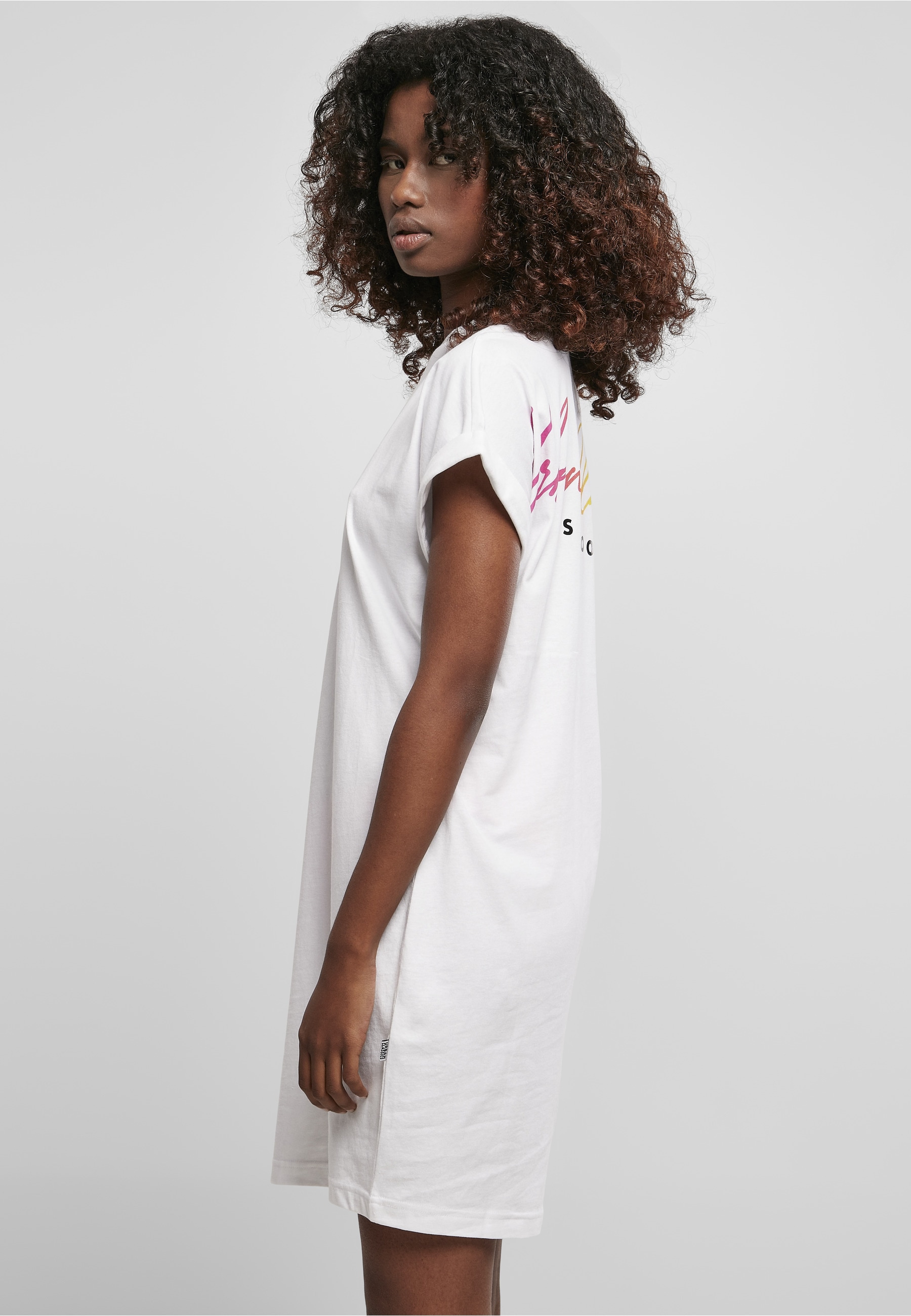 URBAN CLASSICS Shirtkleid »Urban Classics Damen Ladies Rainbow Tee Dress« 1 Stk. tlg.