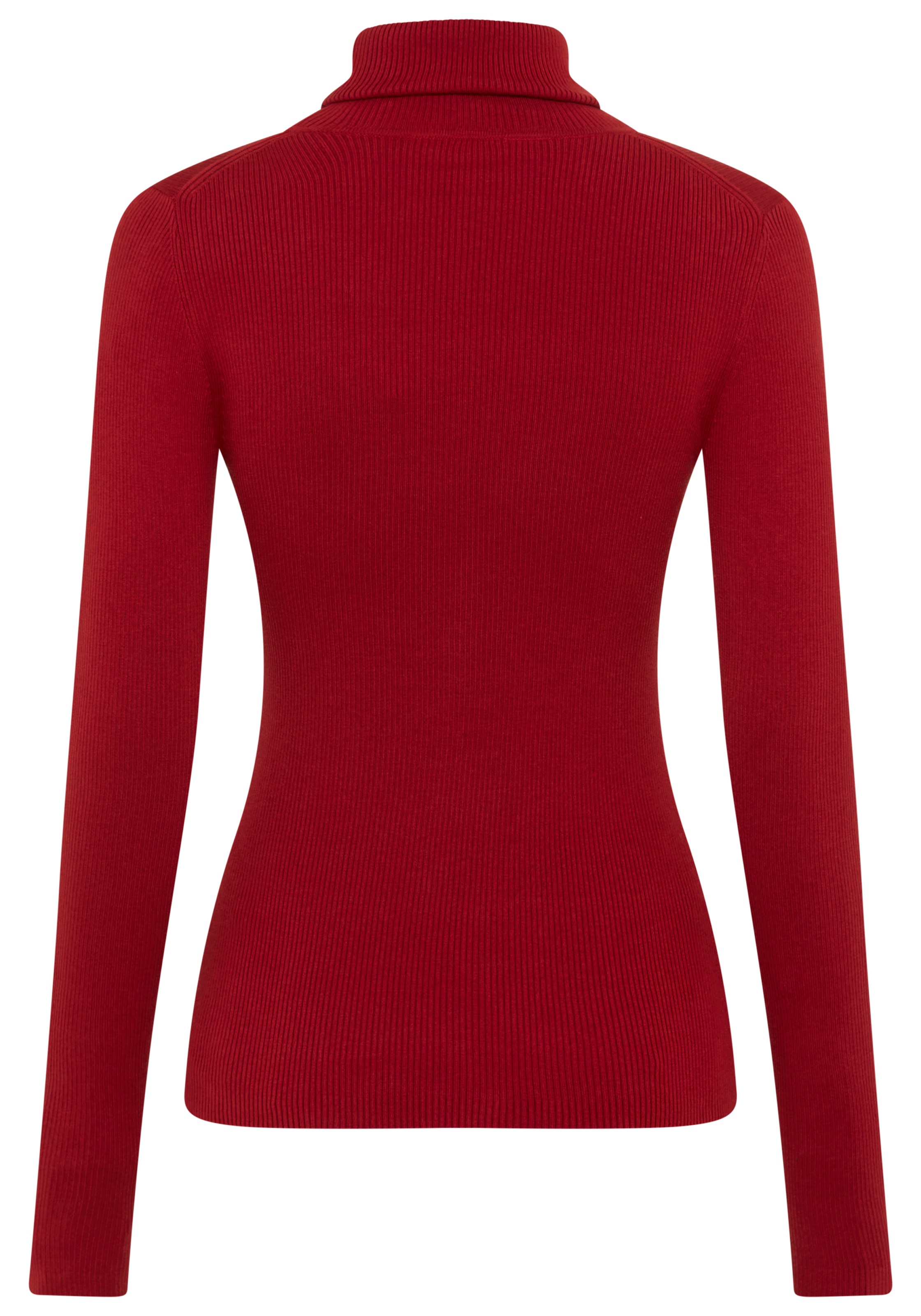 Thumbnail - Calvin Klein Jeans Rollkragenpullover Rippstrick, figurbetonte Passform, Markenlabel