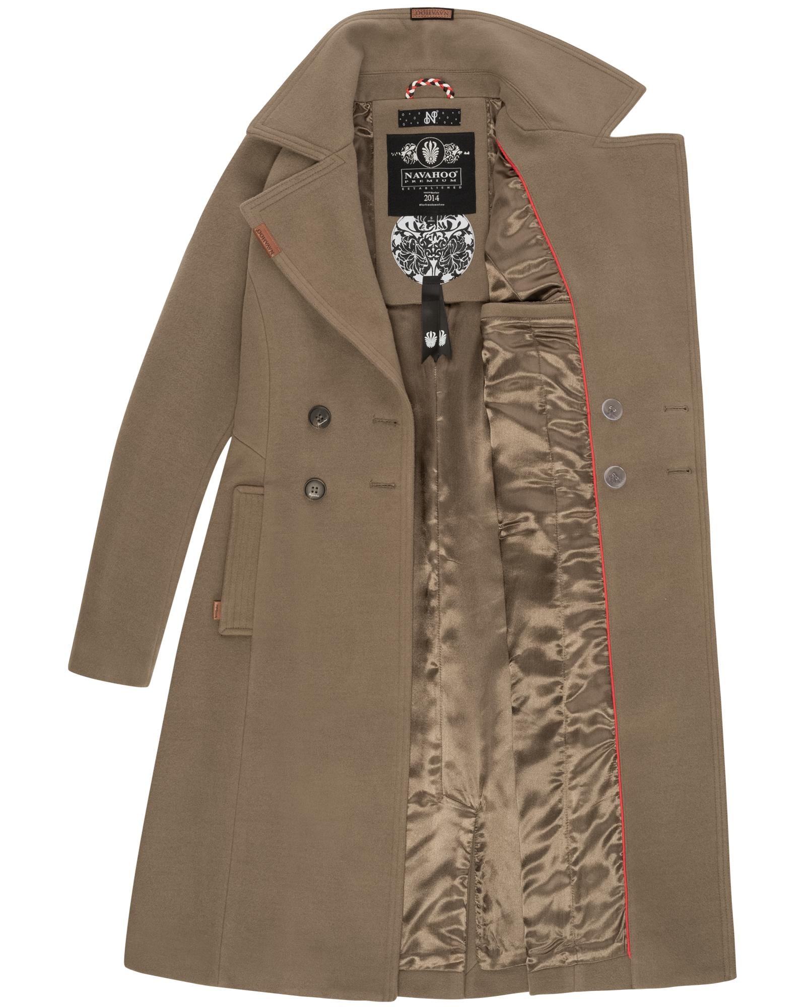 Navahoo Wintermantel »Wooly«, edler Damen Trenchcoat in Wollmantel-Optik