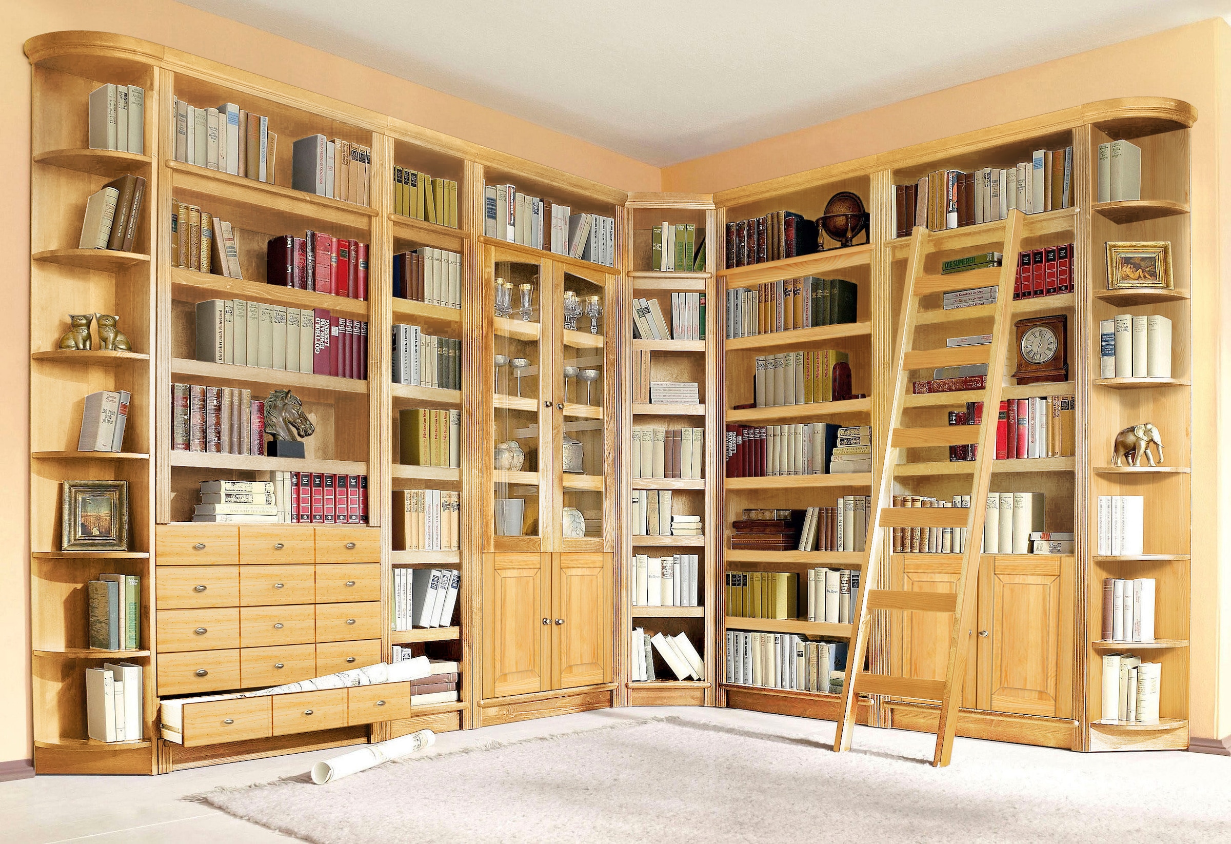 Home affaire Leiterregal »Soeren«, aus massiver Kiefer, Höhe 190 cm, funktionales Design