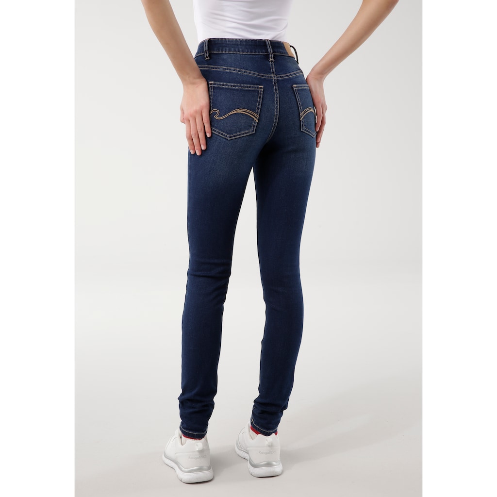 KangaROOS 5-Pocket-Jeans »SUPER SKINNY HIGH RISE«, mit used-Effekt