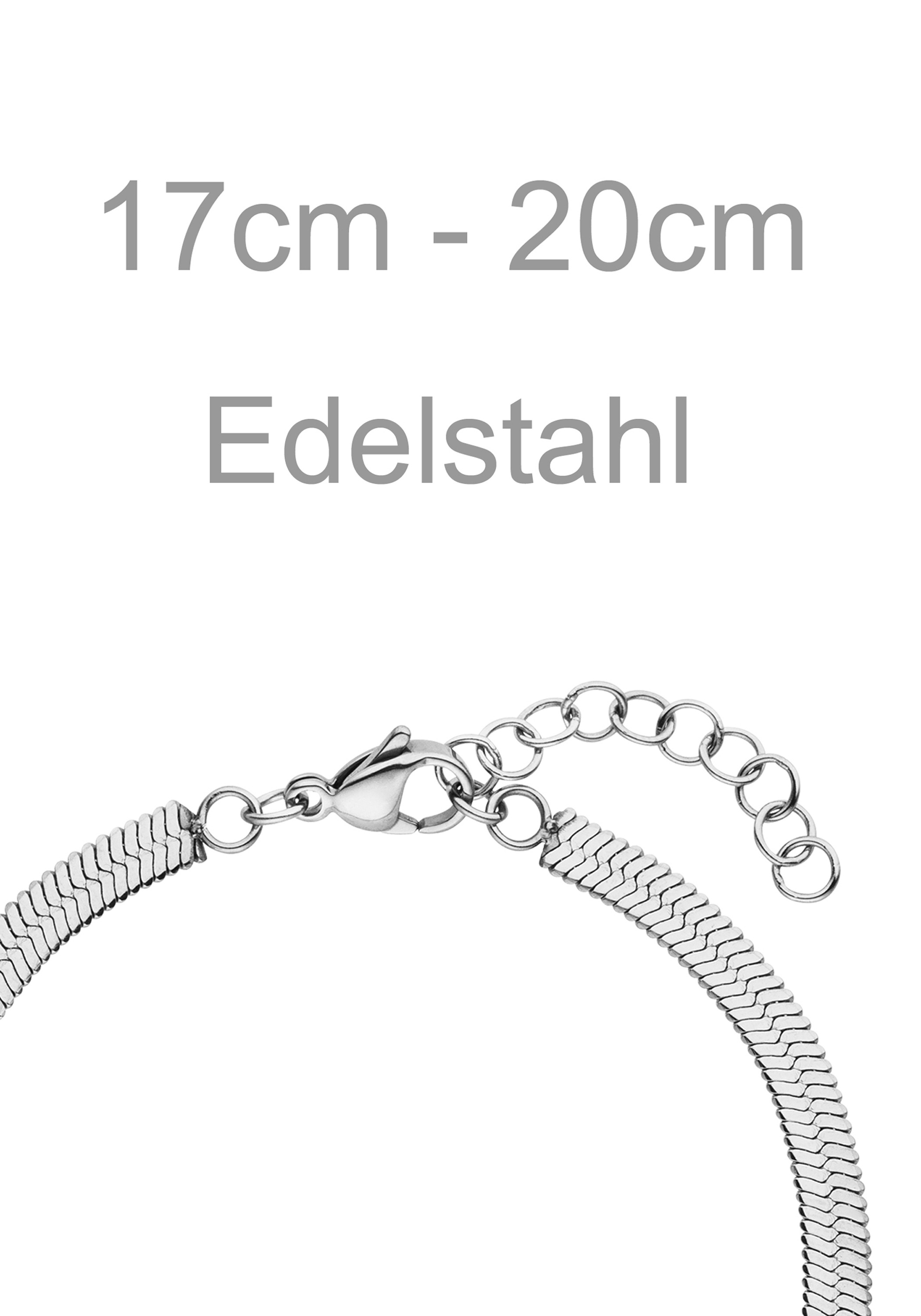 JOBO Armband »Herringbone« Edelstahl 17-20 cm verstellbar