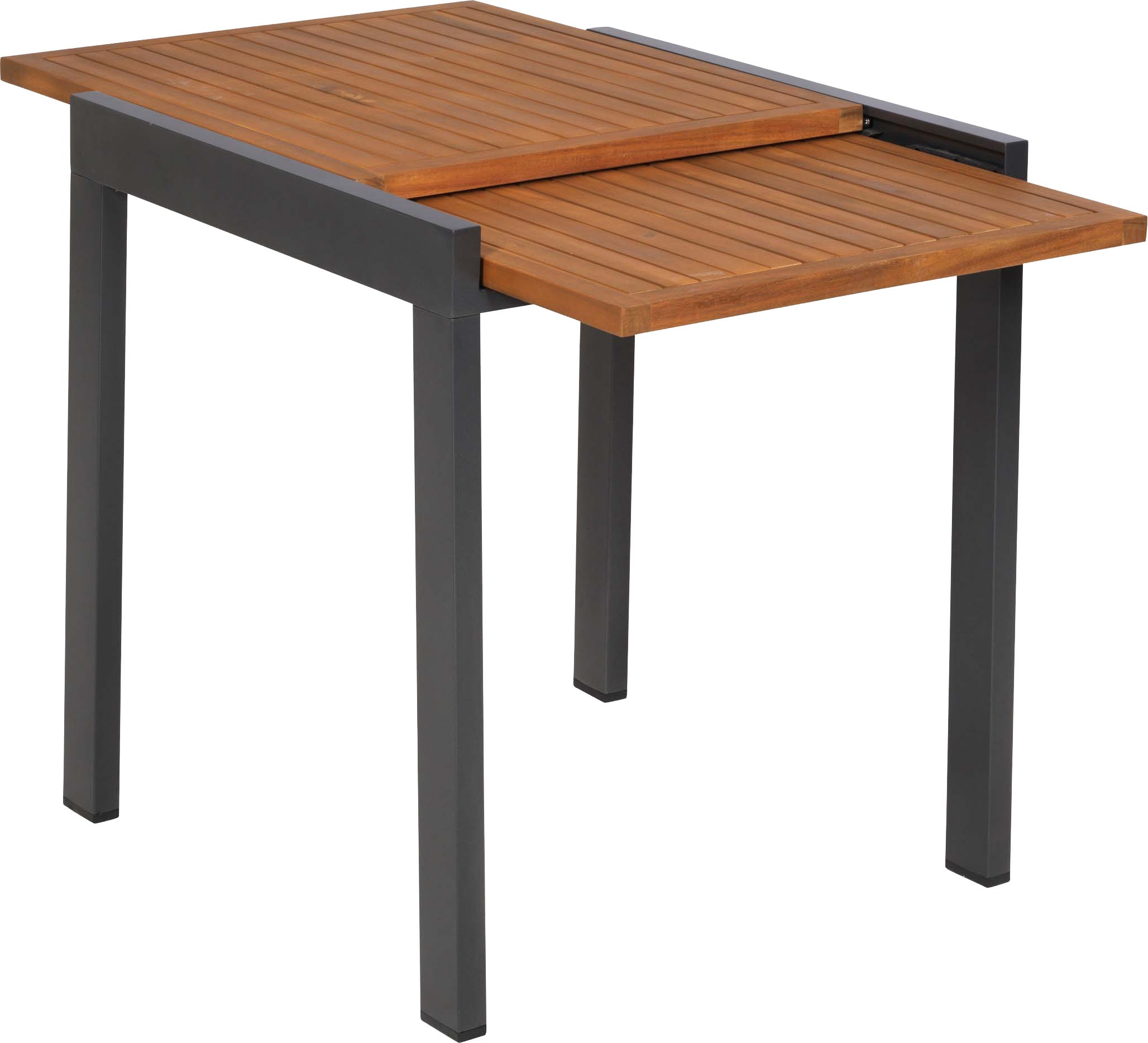 MERXX Balkonset »Paxos« Set, 3 tlg. inkl. 2 Stapelsessel, 1 Balkonausziehtisch