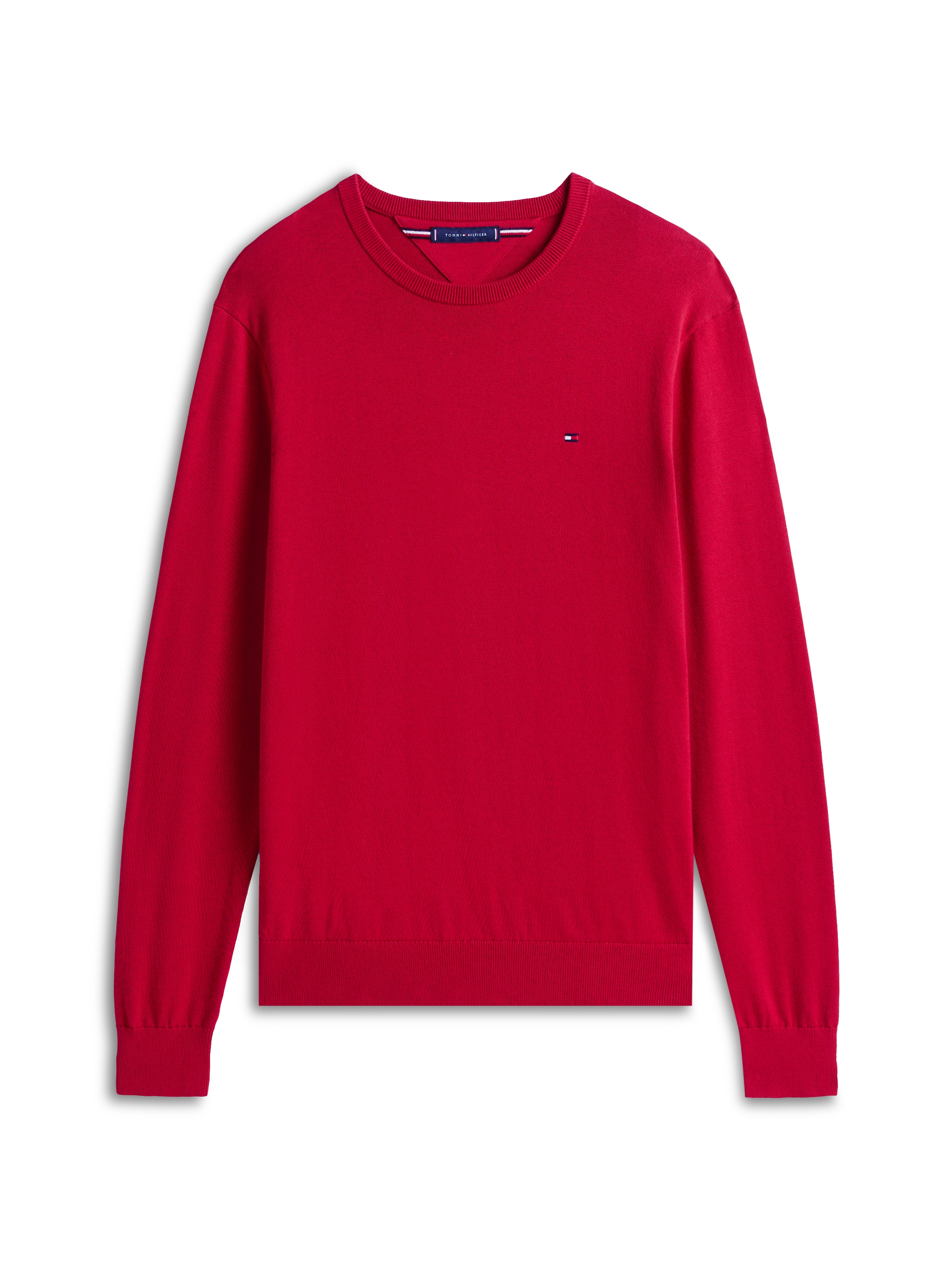 Tommy Hilfiger Rundhalspullover »ESSENTIAL COTTON CREW NECK«, 100% Baumwolle Crewneck Regular Fit Premium Mode