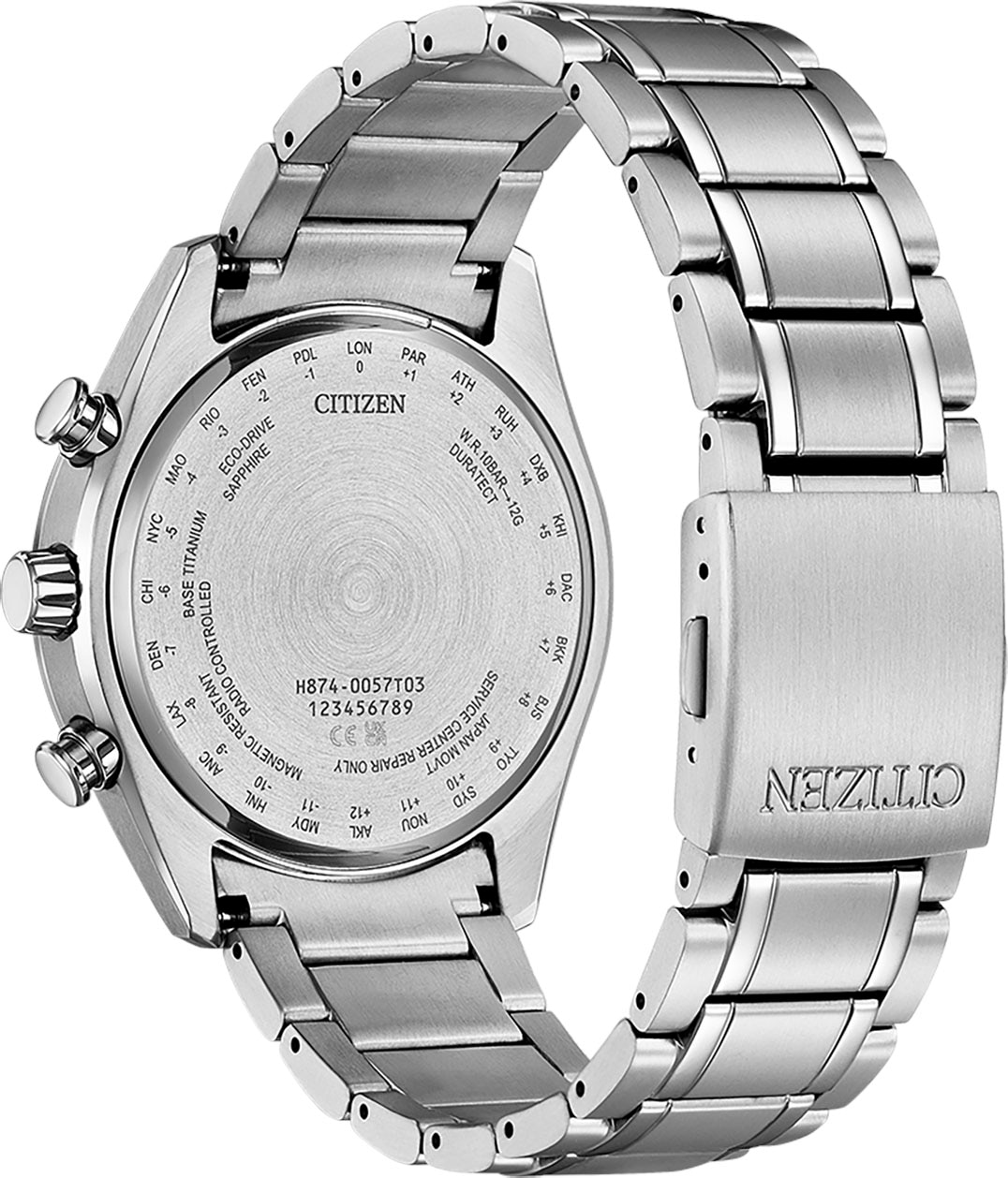 Citizen Funkchronograph »BY1010-81L«, Armbanduhr, Herrenuhr, Solar, Titan, Stoppfunktion