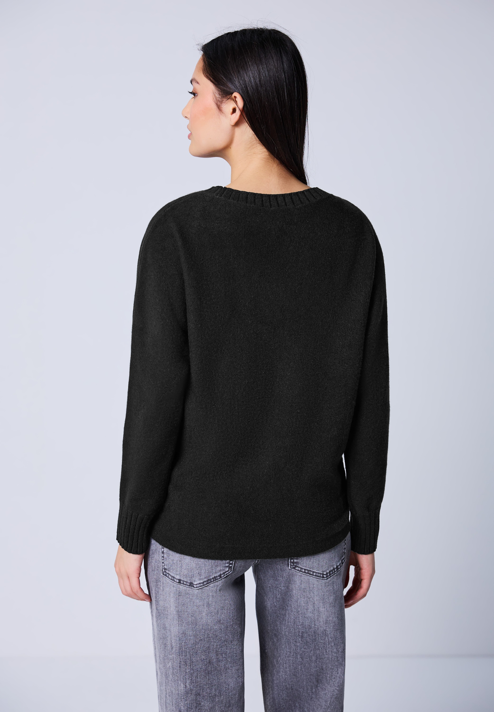 STREET ONE STUDIO Strickpullover mit U-Boot-Ausschnitt