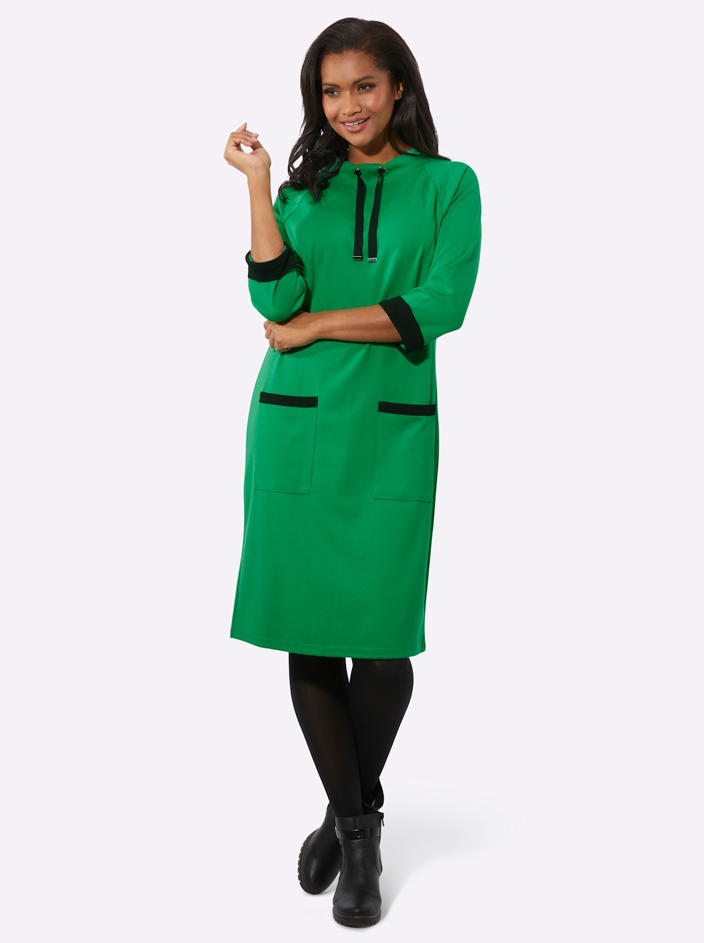 Inspirationen Jerseykleid "Jersey-Kleid" aufgesetzte Taschen günstig online kaufen