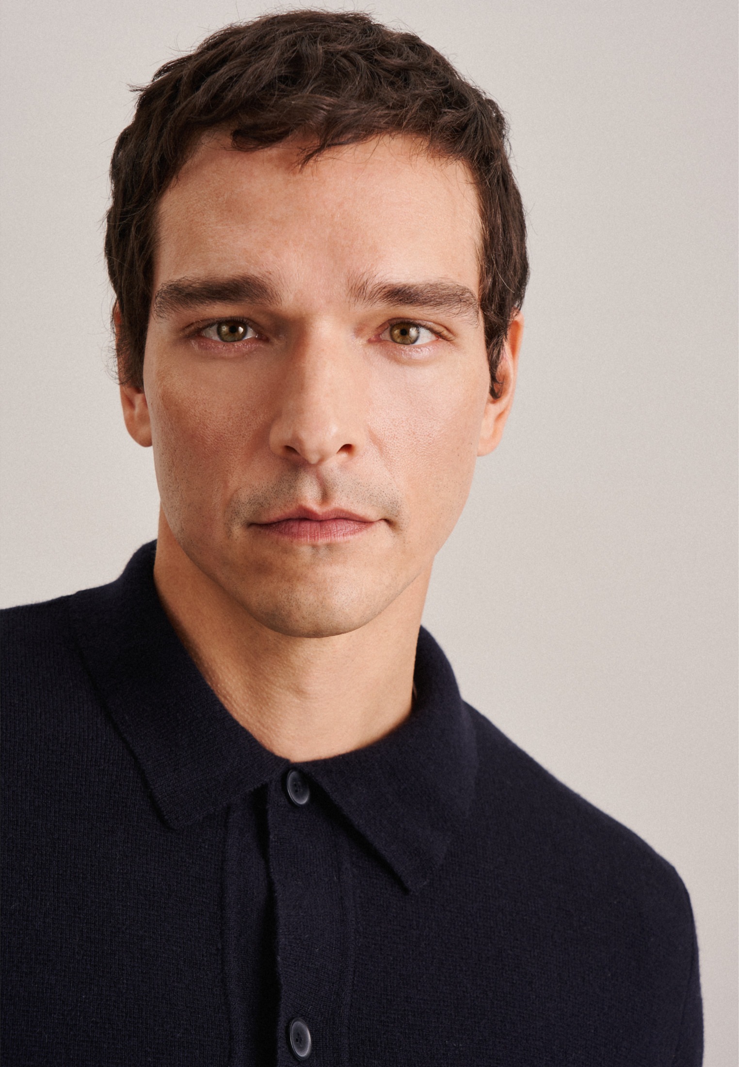 Thumbnail - seidensticker Strickjacke "Regular" Langarm Kragen Uni