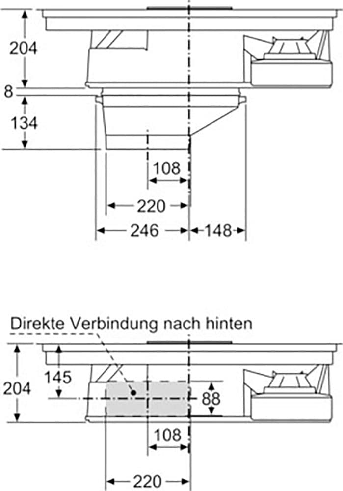 BOSCH Kochfeld PKM845F11E Dunstabzug BAUR »PKM845F11E«, mit per | Rechnung