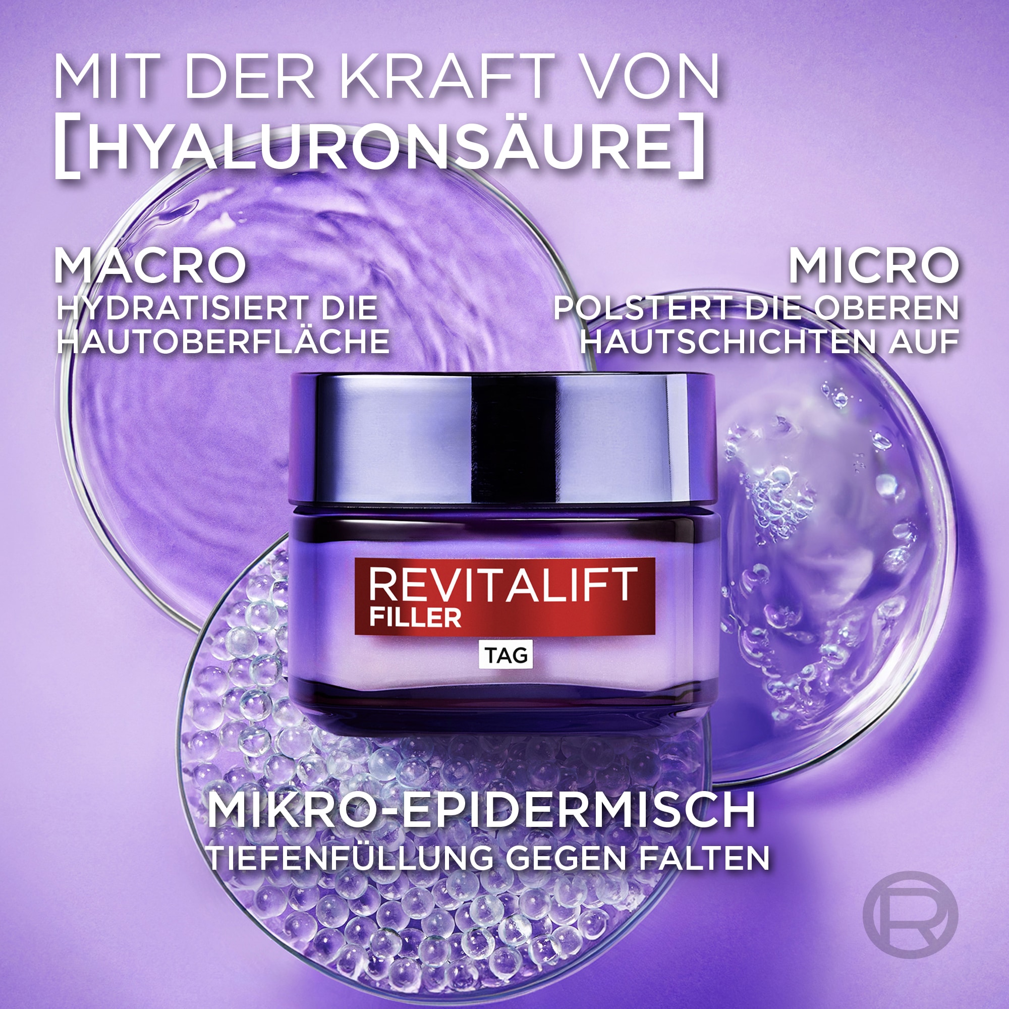 L'ORÉAL PARIS Anti-Aging-Creme »REVITALIFT FILLER TAGEPFLEGE« mit hochkonzentrierter Hyaluronsäure