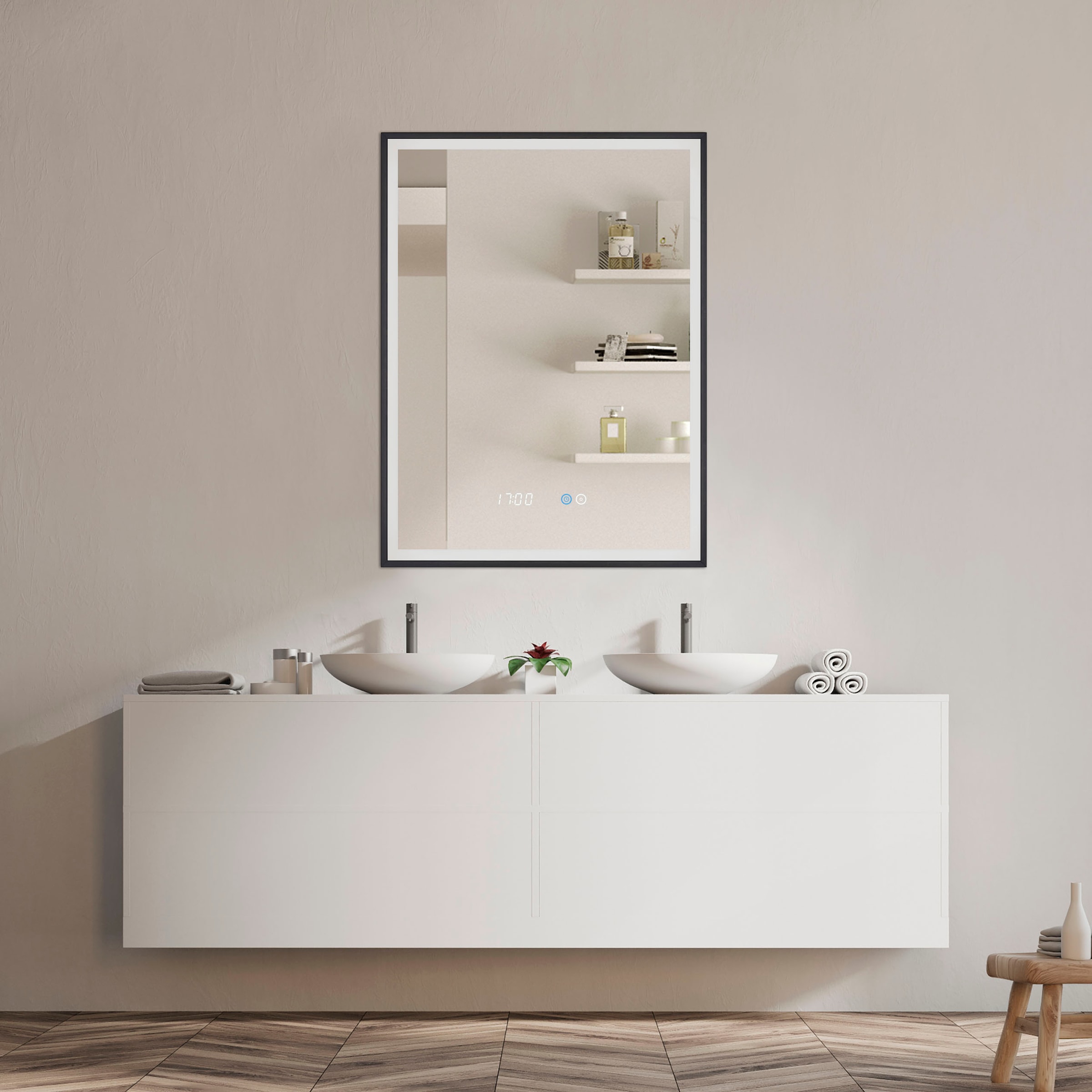 Badspiegel Badezimmer BAUR Spiegel mit LED | Home Wandleuchte Paco Beleuchtung Schminkspiegel »TRACY«,